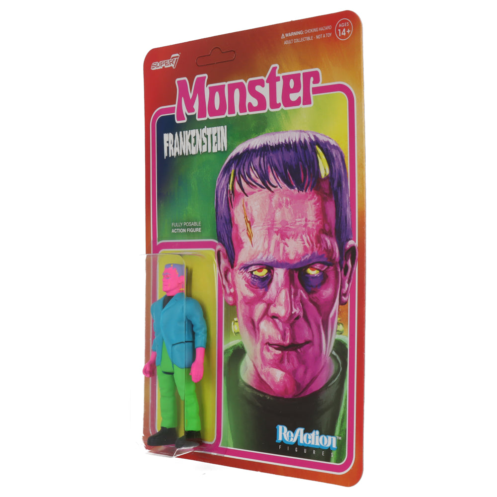 Universal Monsters Frankenstein Costume Color ReAction Figure - Classic Horror Collectible for Halloween & Movie Fans