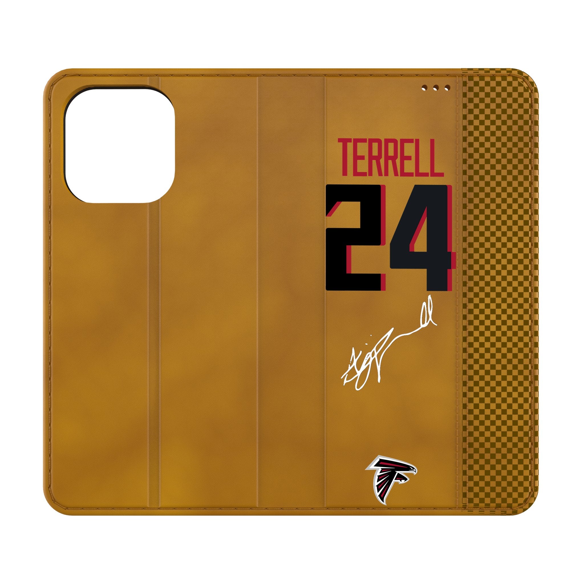A.J. Terrell Atlanta Falcons 24 Game Tactic Folio Phone Case for iPhone 14/13/12 Pro Max - Premium NFL Football Protective Cover with Card Holder - Perfect for Game Day & Falcons Fan Gifts