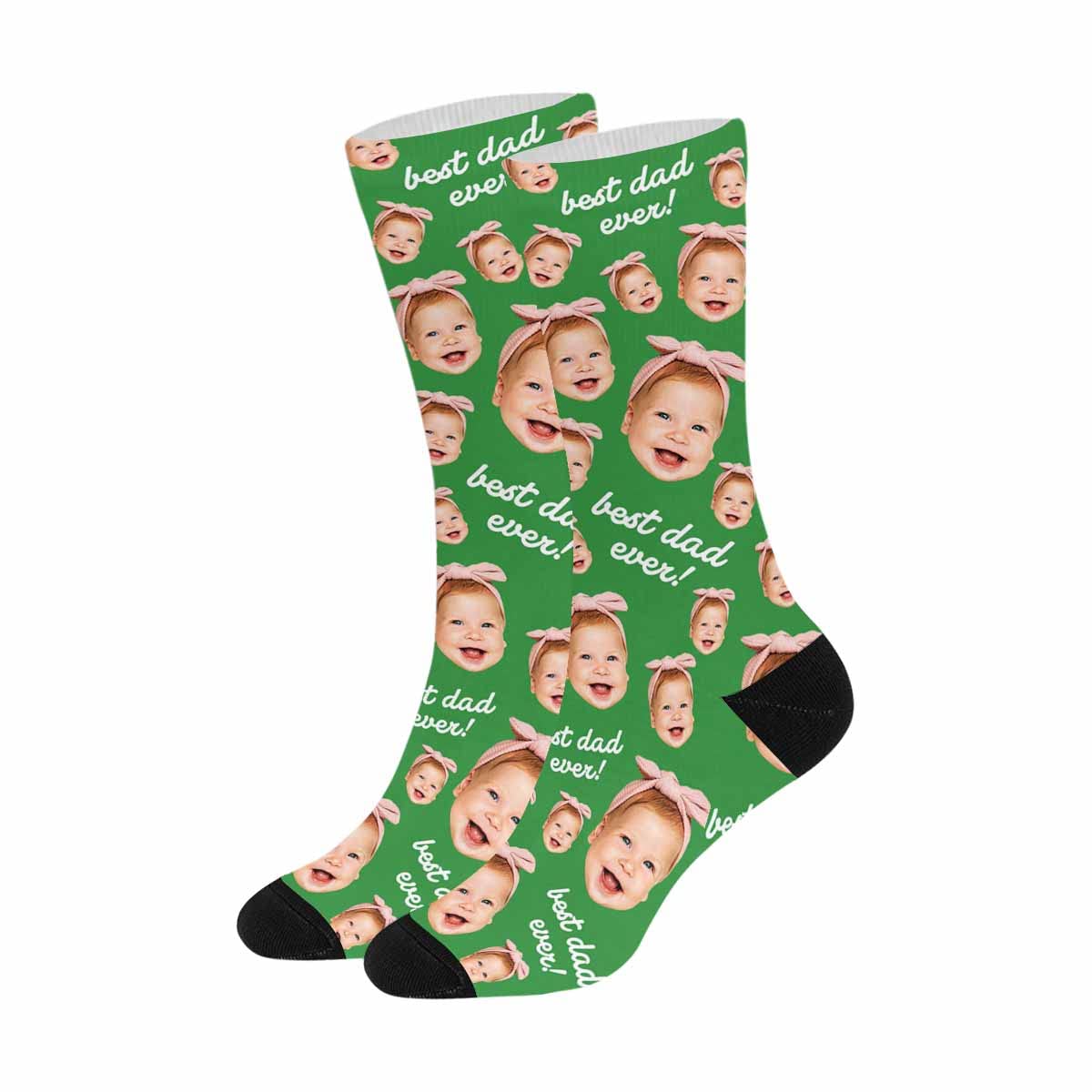 Custom Photo Socks with Your Face - Personalized Printed Socks for Men & Women - Unique Father's Day Gift Idea - Perfect for Birthdays, Anniversaries & Special Occasions