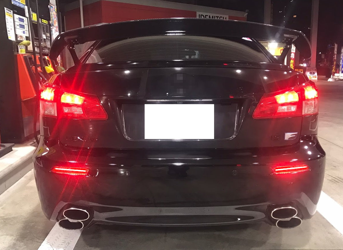 Dark Red Lens LED Strip Rear Bumper Reflector Lights for Lexus IS F RC NX RX GX - Upgrade Your Car's Style & Safety at Night