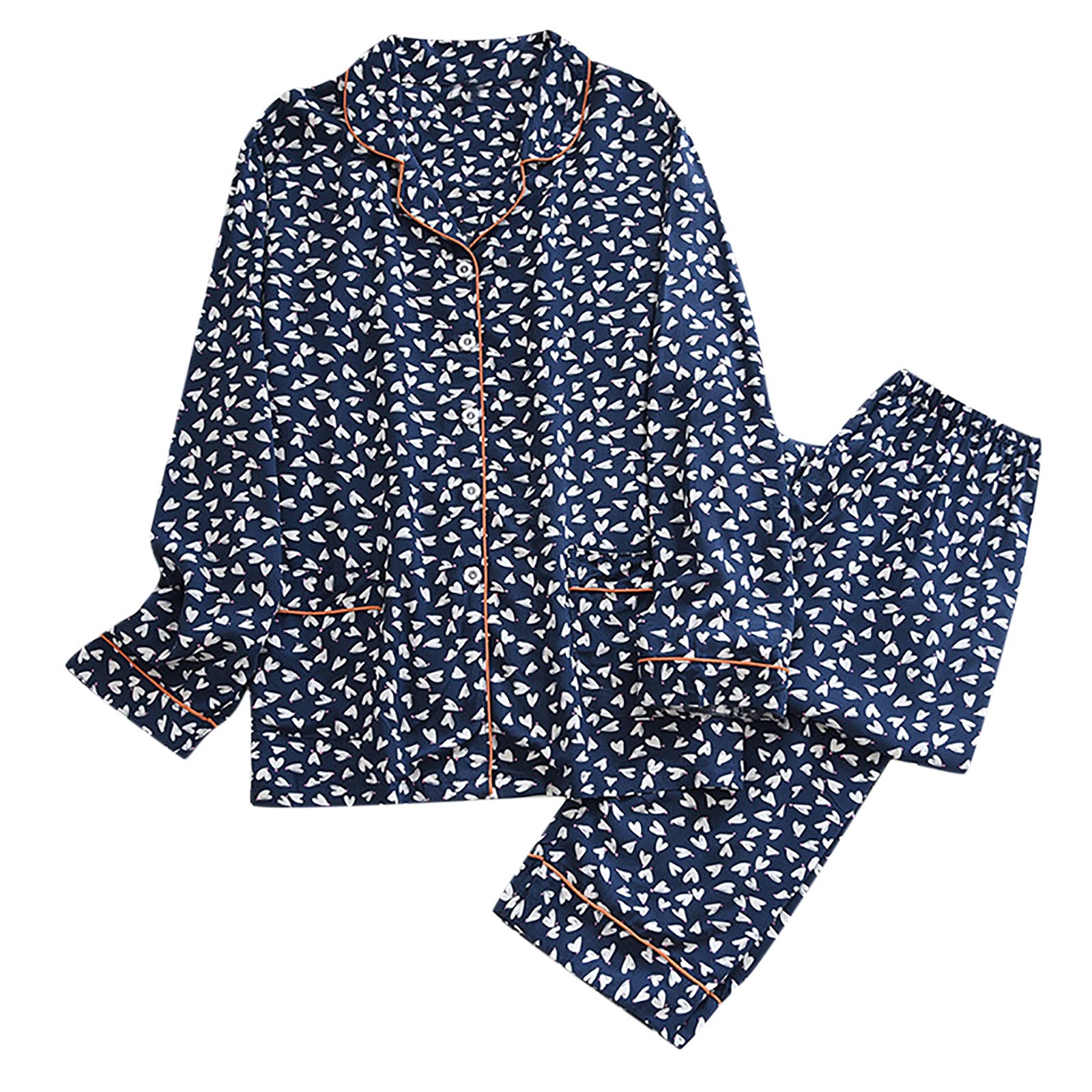 Women's Long Sleeve Pajama Set - Soft 2-Piece Button Down Sleepwear with Comfortable Long Pants | Cozy Nightwear for Relaxing at Home, Lounging & Sleeping