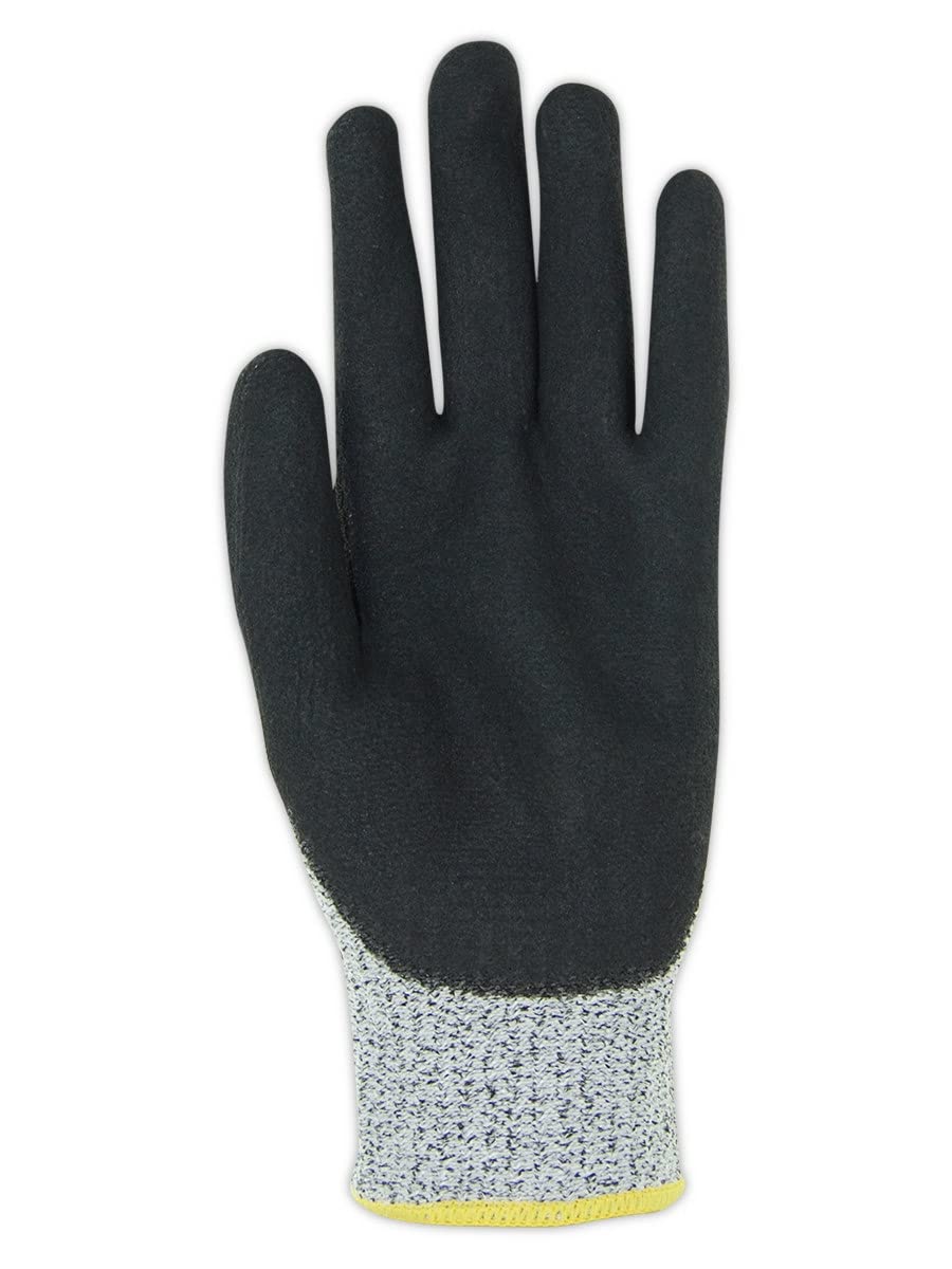 MAGID Cut Resistant Work Gloves - A4 Protection Level, 12 Pairs, Sandy Nitrile Coated (Nitrix), Size 11/XXL, Reusable, 10-Gauge Hyperson Shell (GPD780) - Ideal for Construction, Manufacturing & Food Processing Safety