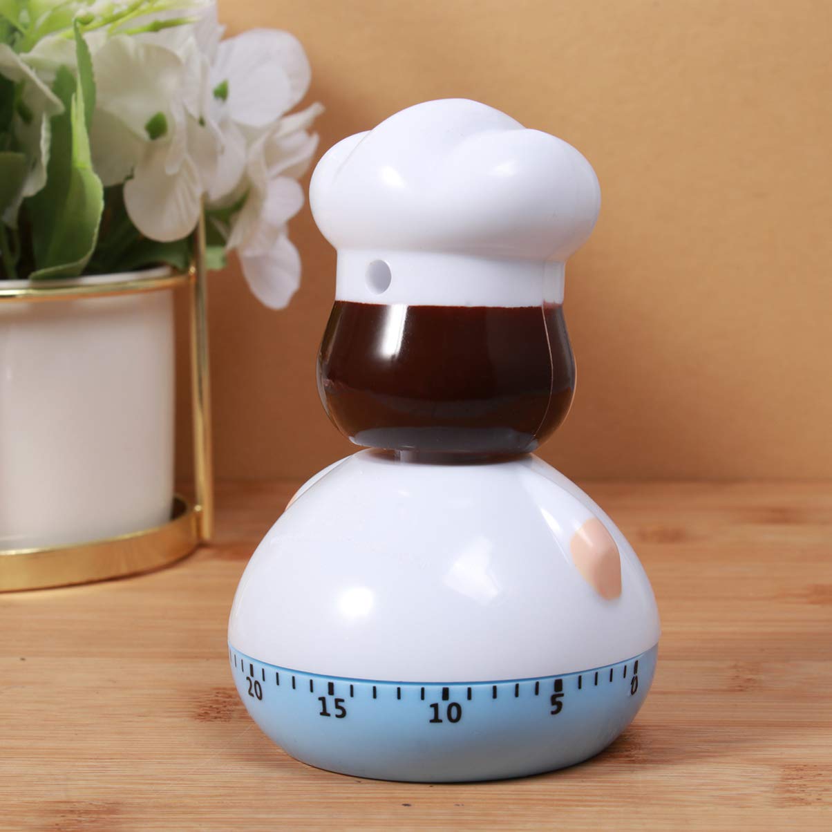 DOITOOL Cute Sky-Blue Kitchen Timer - Manual Cooking Alarm Clock for Baking, Cooking & Home Decor - Perfect for Chefs, Bakers & Kitchen Enthusiasts