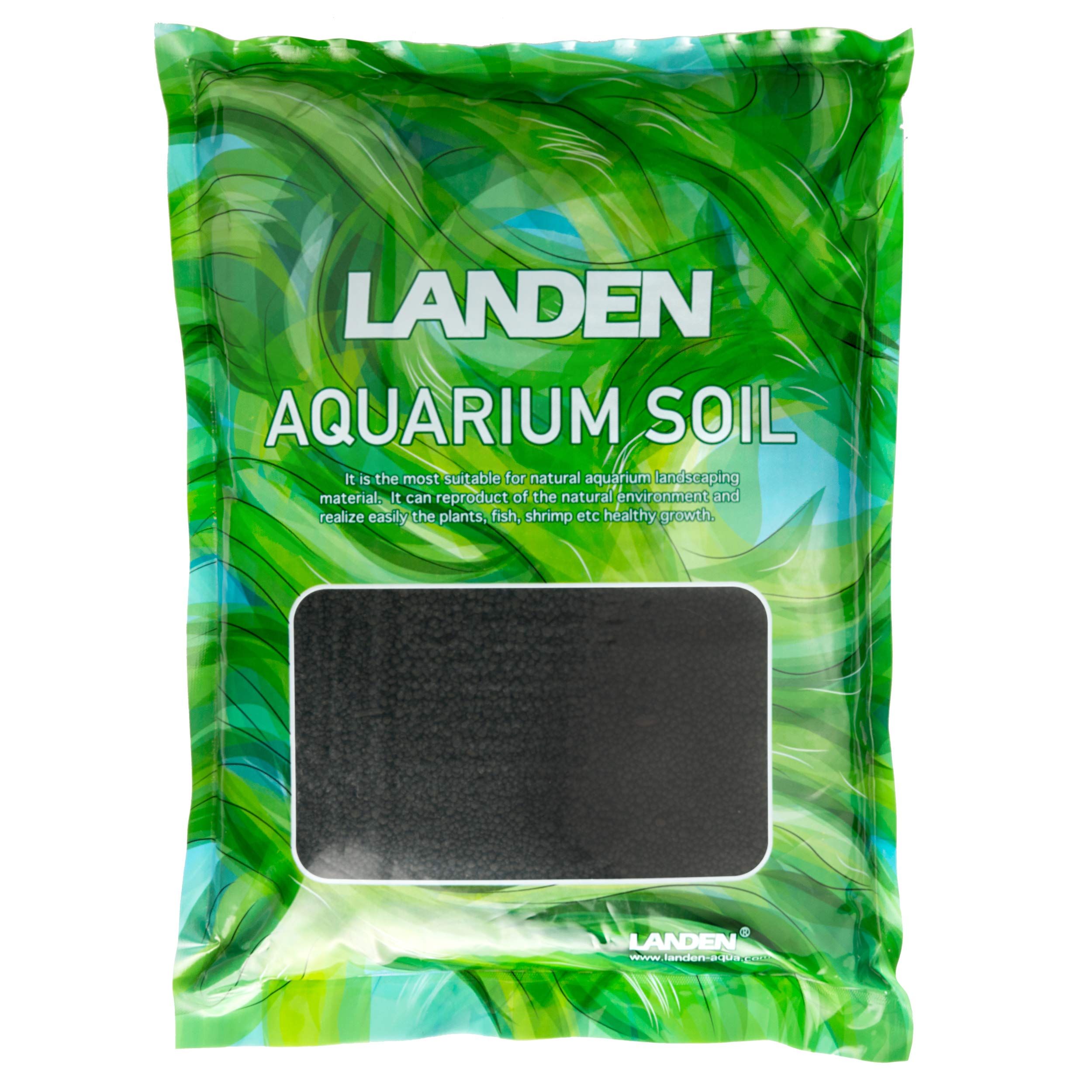 Premium Landen Aqua Soil Substrate for Planted Aquariums - Natural Clay Gravel for Freshwater Tanks, Shrimp & Plant Stratum, Stable Porous Black Substrate (40lbs) - Ideal for Aquascaping, Live Plants & Shrimp Breeding Tanks