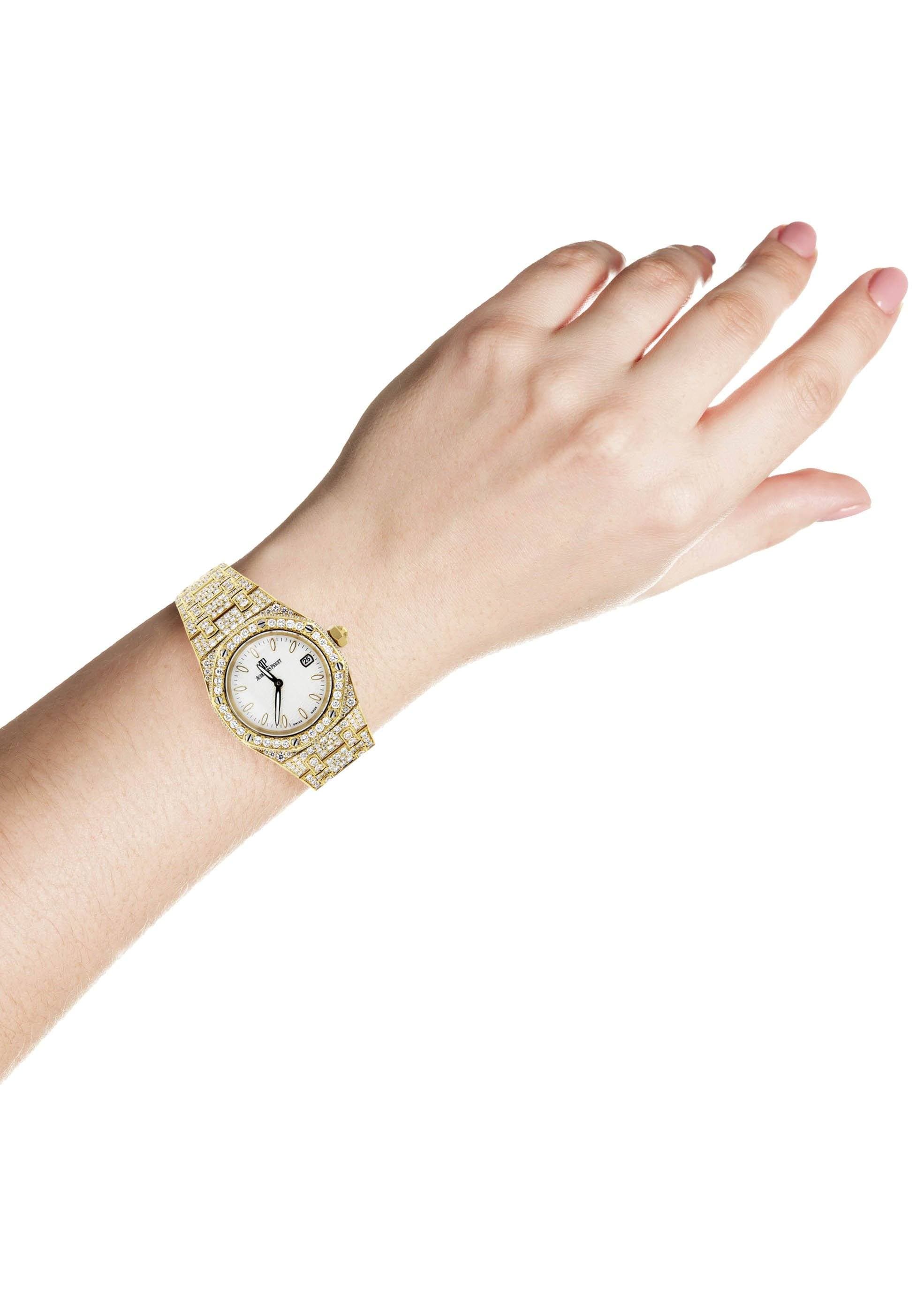 Luxury Diamond Audemars Piguet Royal Oak Women's Watch - 18K Yellow Gold | Perfect for Gifts, Special Occasions & High-End Fashion Accessories