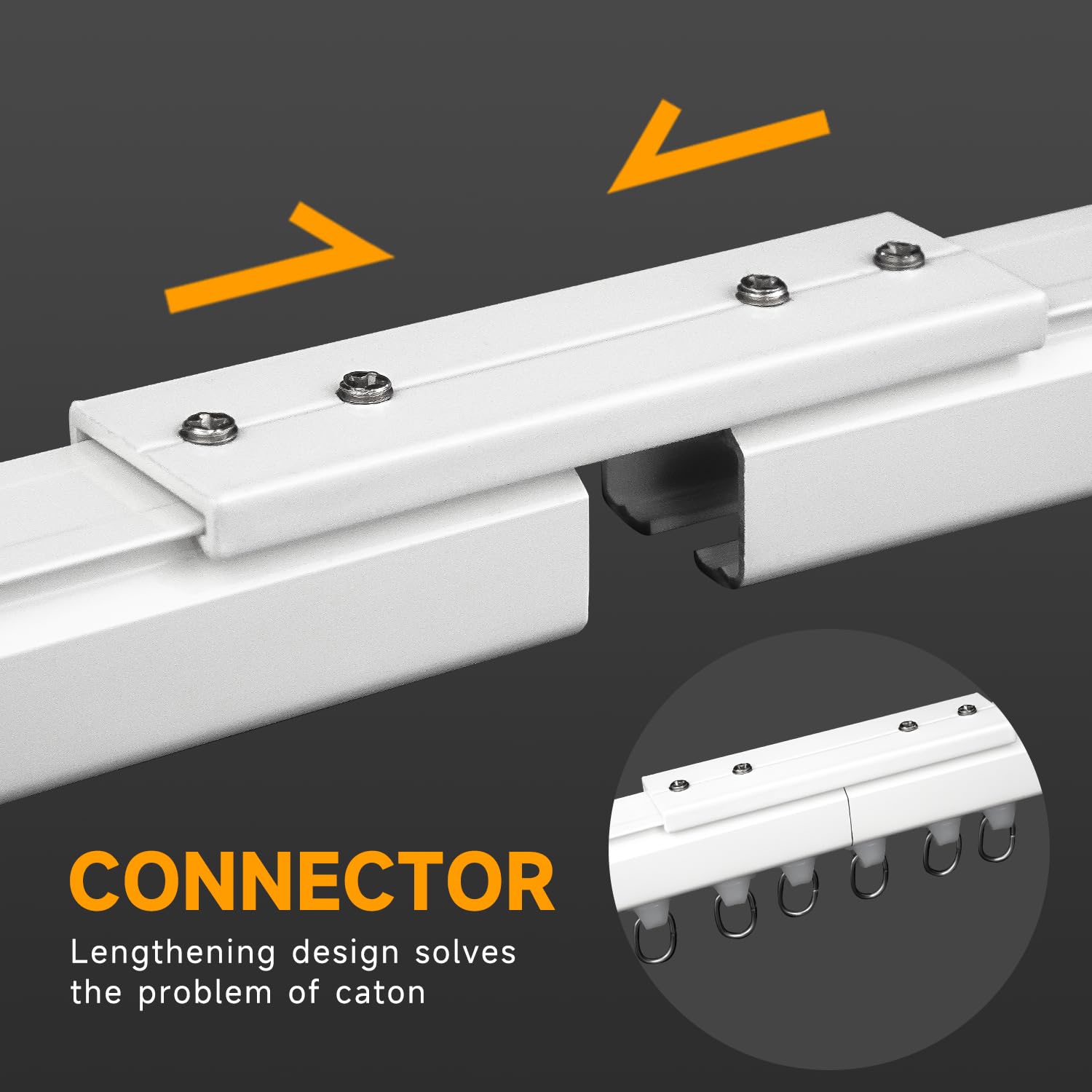 12.4FT Hospital Ceiling Curtain Track - Heavy Duty Sliding Rails with Hooks for Shower, RV, Room Divider & Privacy Screens | Wall Mount Drop Ceiling System for Medical Facilities, Campers & Home Use