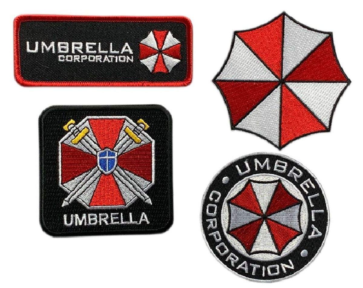 Miltacusa 4PC Umbrella Company Costume Patch - Iron On & Sew On for Military Cosplay, Tactical Gear & Halloween Costumes