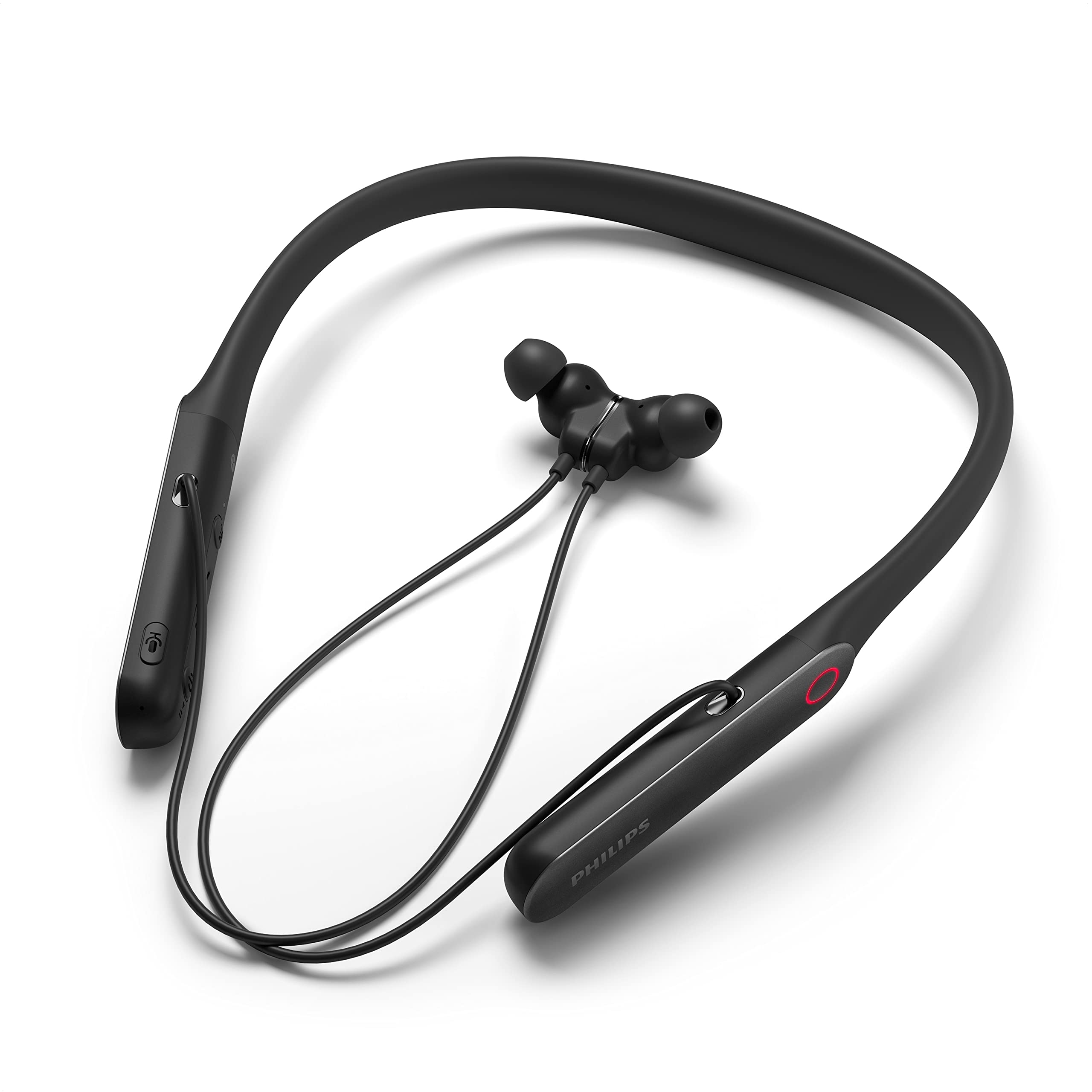 Philips N7506 Wireless Bluetooth Headphones with Noise Cancelling Mic for Clear Calls, Multipoint Connectivity, Comfortable Neckband Design - Perfect for Office, Conference Calls & Remote Work (Black, TAN7506BK/00)