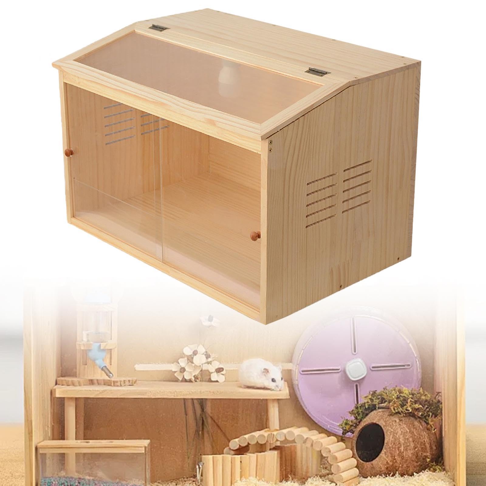 Wooden Small Animal Nest Box - Chick Brooder, Hamster Breeding & Chinchilla Hideaway | DIY Assemble Chicken Coop for Mice, Sleeping Shelter | Perfect for Pet Habitat, Farm Use & Backyard Poultry