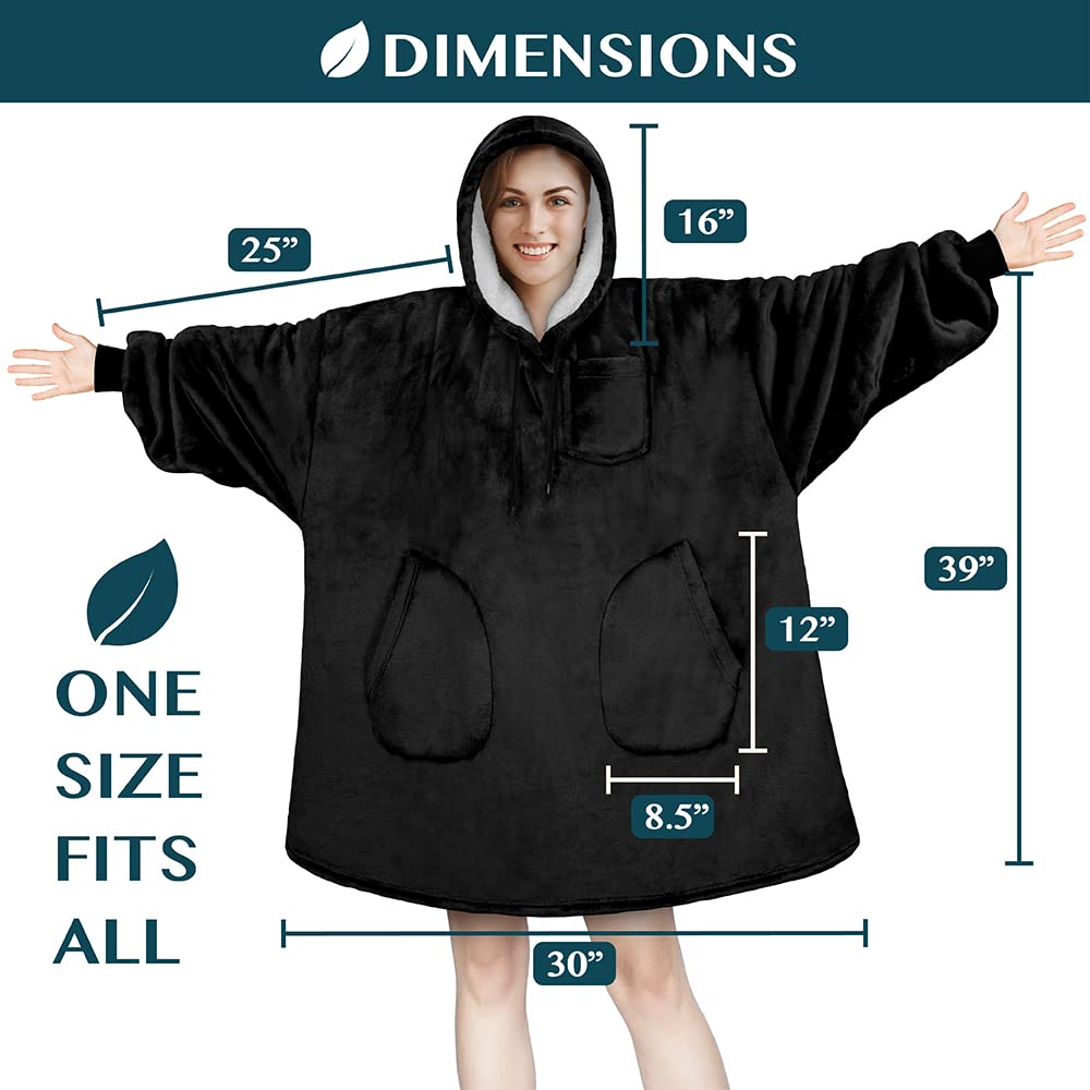 PAVILIA Women's Sherpa Wearable Blanket Hoodie - Oversized Fleece Hooded Sweatshirt Blanket for Men & Women | Cozy Lounge Wear for Netflix Nights, Camping & Winter Relaxation