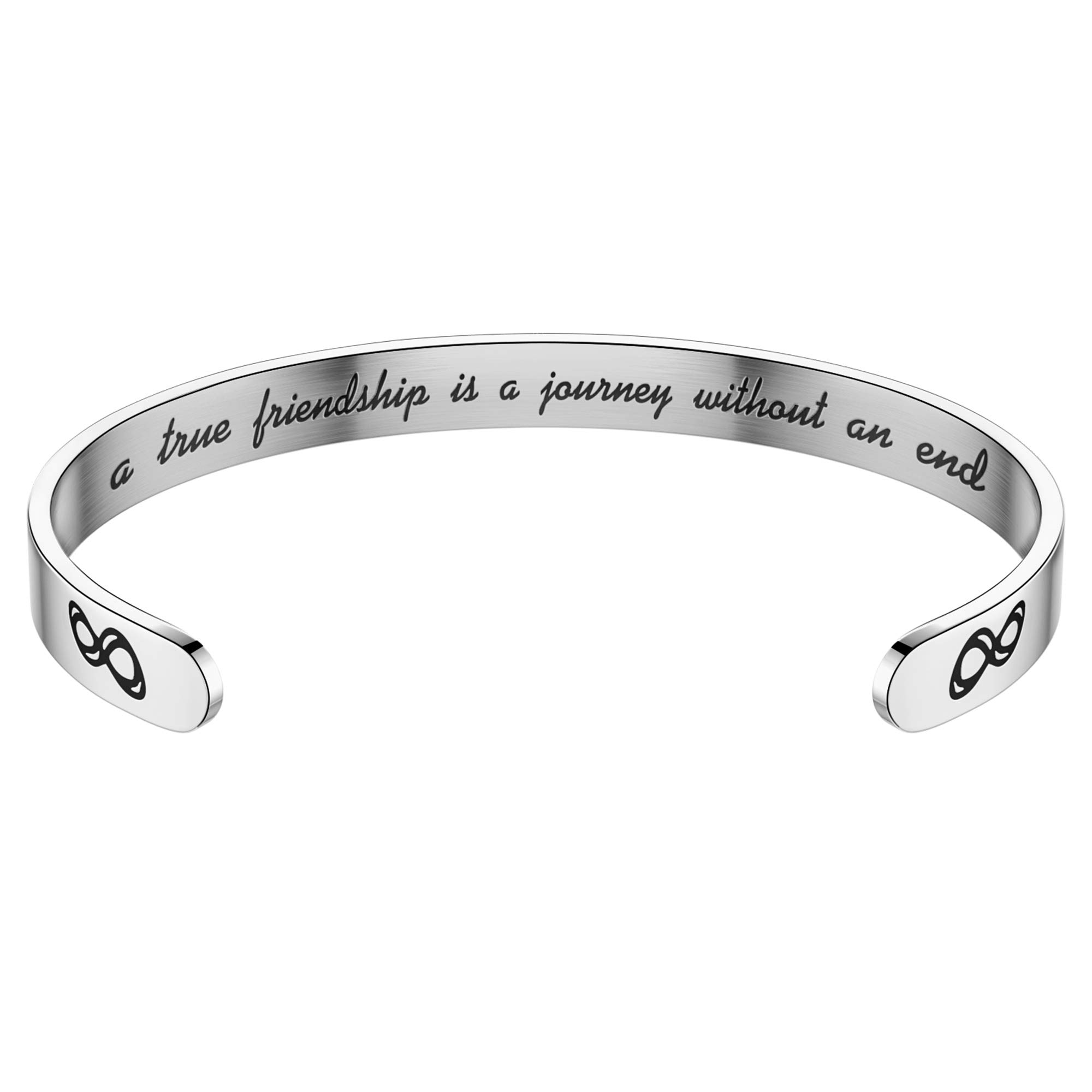 Inspirational Cuff Bracelet for Women - Motivational 'Keep Going' Engraved Stainless Steel Bangle - Perfect for Gifts, Daily Wear & Empowering Moments