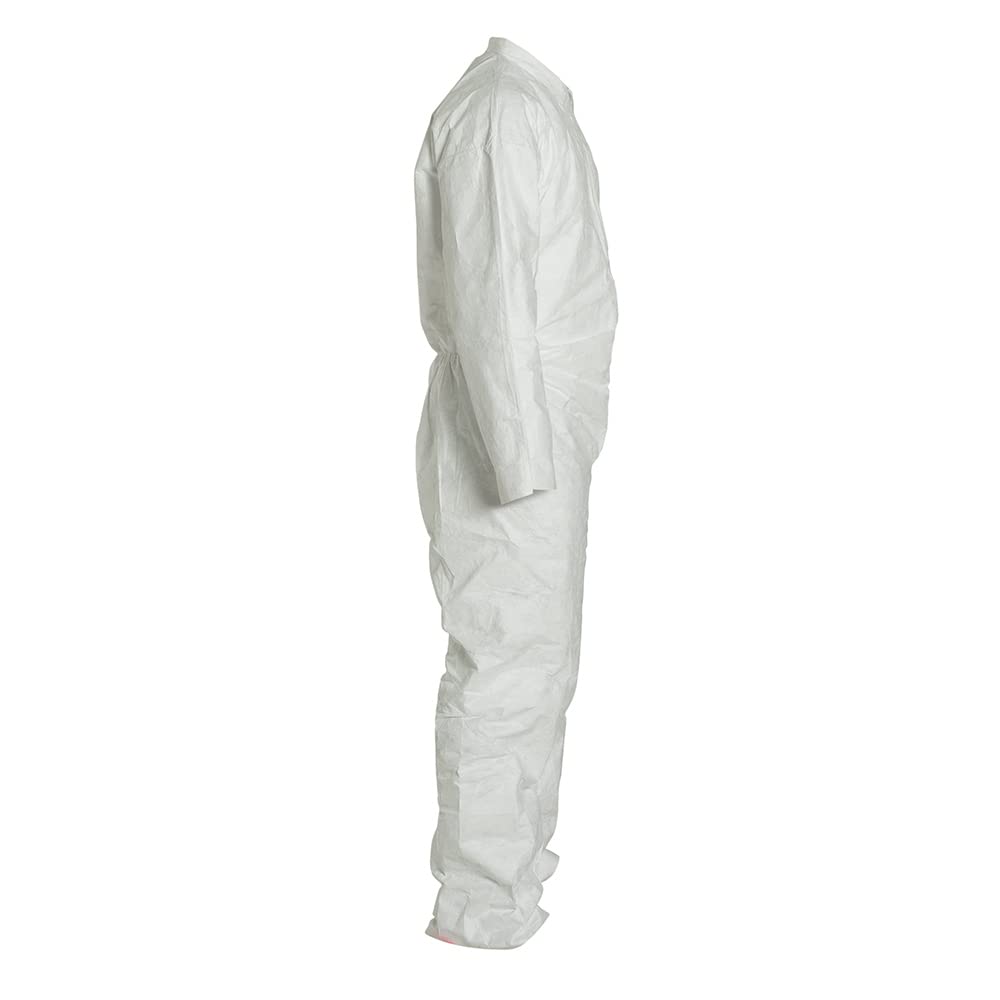 DuPont Tyvek 400 TY120S Disposable Protective Coverall - White, Medium (25 Pack) | Chemical & Biological Protection for Medical, Industrial & Hazardous Work Environments