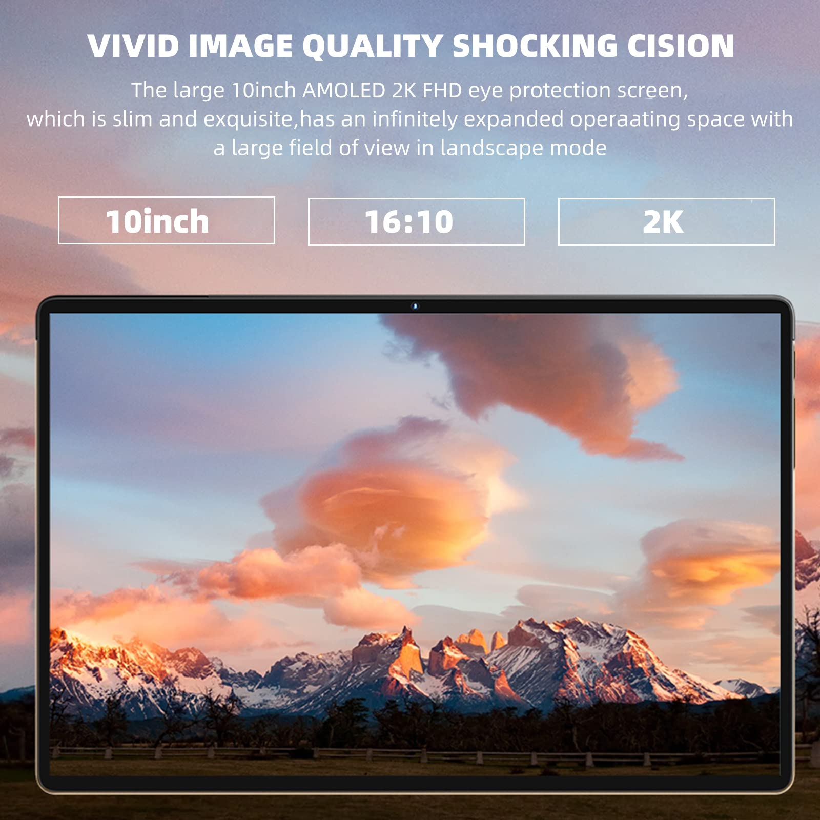 10 Inch Android Tablet with X30 Flagship Chip - HD Display, Android 10 OS, 20W Fast Charging, Smart Split Screen - Perfect for Students & Office Work (Gold) | Portable Study, Business & Entertainment Device