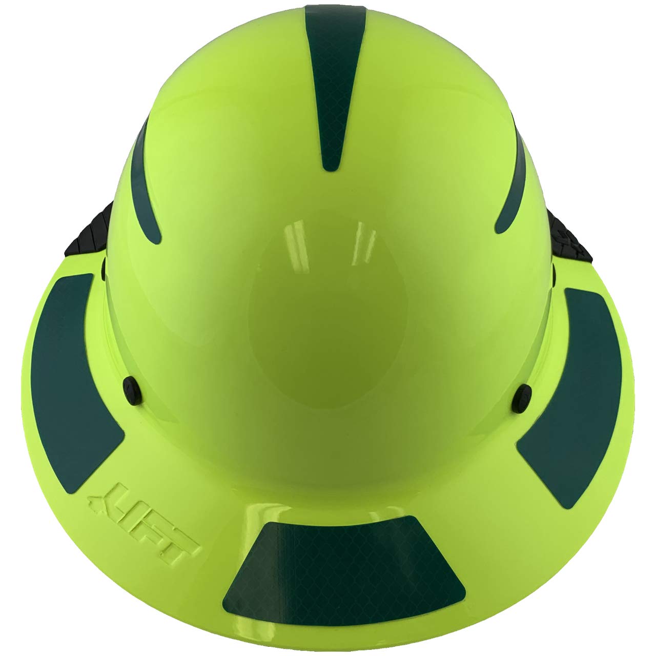 Fiberglass Composite Full Brim Safety Hard Hat - ANSI Certified Hi-Viz Lime Helmet with Reflective Decals & Free Tote Bag - Ideal for Construction, Mining & Industrial Work Safety