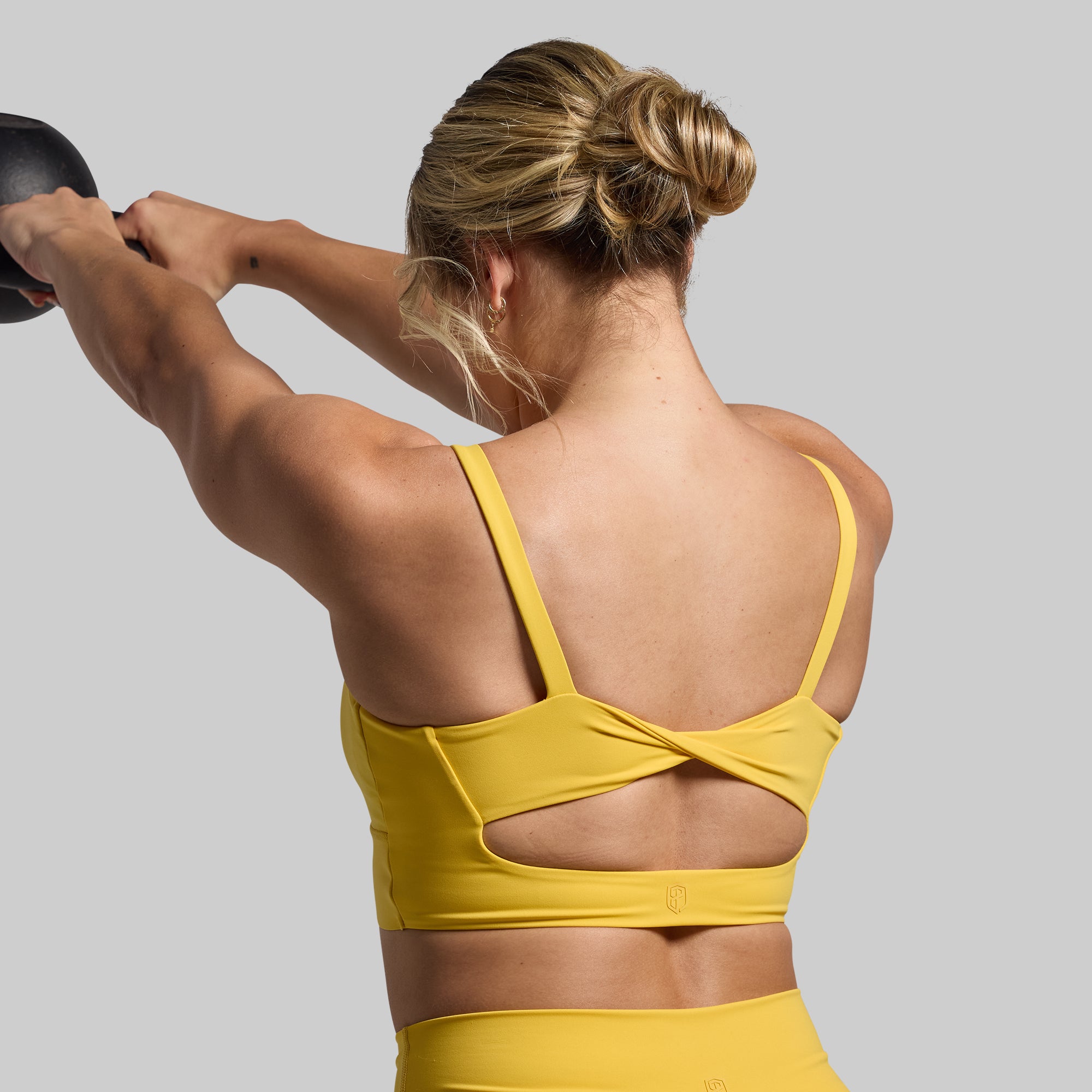 Best High Support Sports Bra for Women - Golden - Perfect for Running, Yoga & Gym Workouts