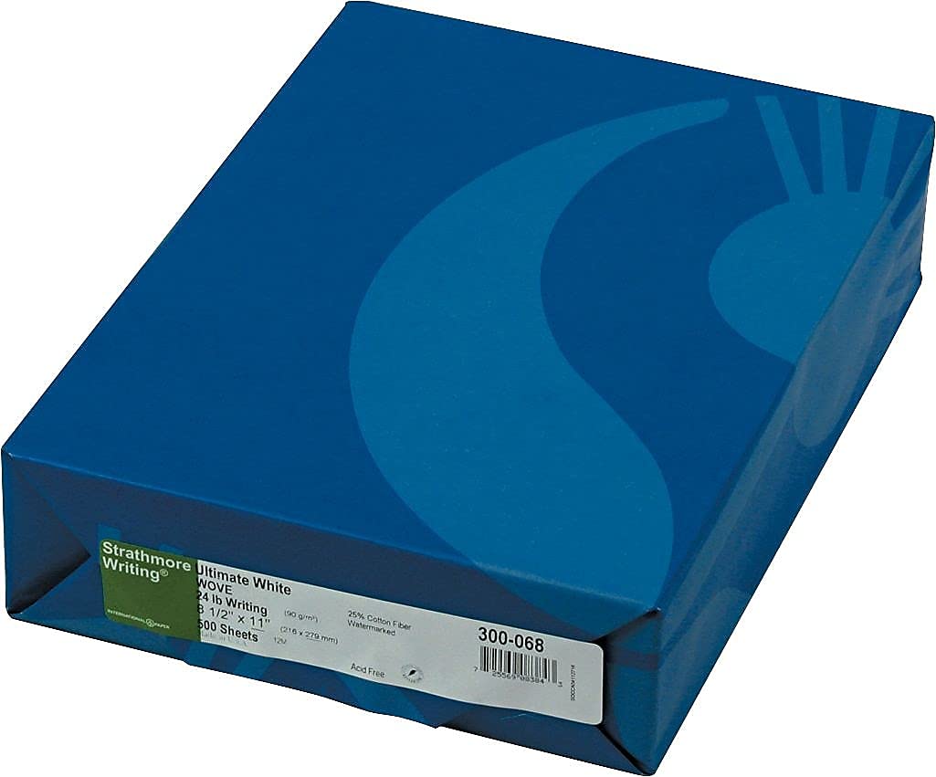 Mohawk Strathmore Wove Paper - Premium 300gsm Artist Paper for Drawing, Watercolor & Calligraphy - Perfect for Sketchbooks, Journals & Fine Art Projects (MOW300068)