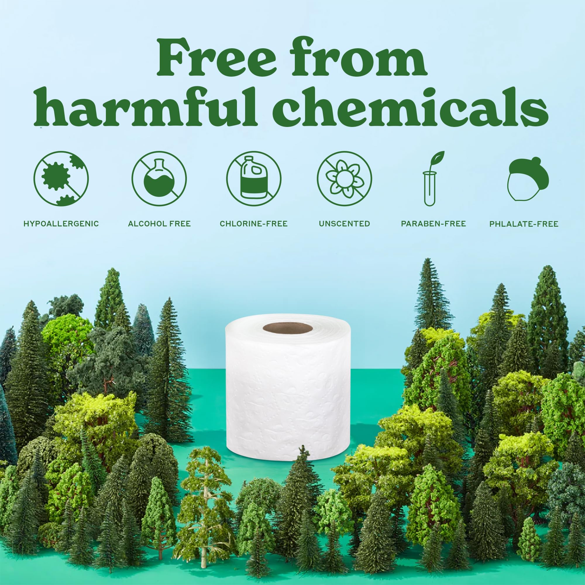 Caboo Tree-Free Toilet Paper - Septic Safe, Quick-Dissolving 2-Ply Bath Tissue (9 Double Rolls, 300 Sheets Per Roll) - Eco-Friendly, Soft & Strong for RVs, Boats, Camping & Emergency Preparedness
