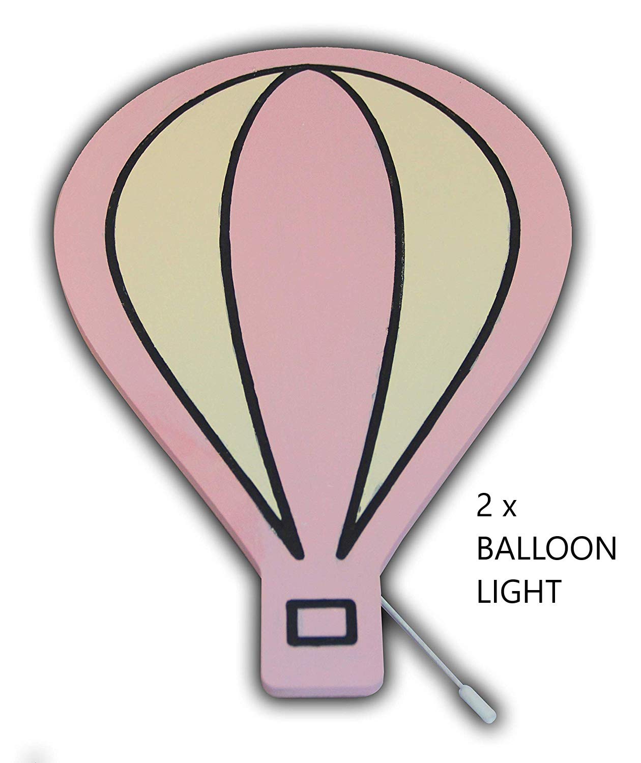 Wooden LED Night Light Set of 5 - Nursery Boys Baby Kids Room Decor Wall Light (Baby Pink) | Perfect for Bedrooms, Playrooms & Children's Bedtime Safety