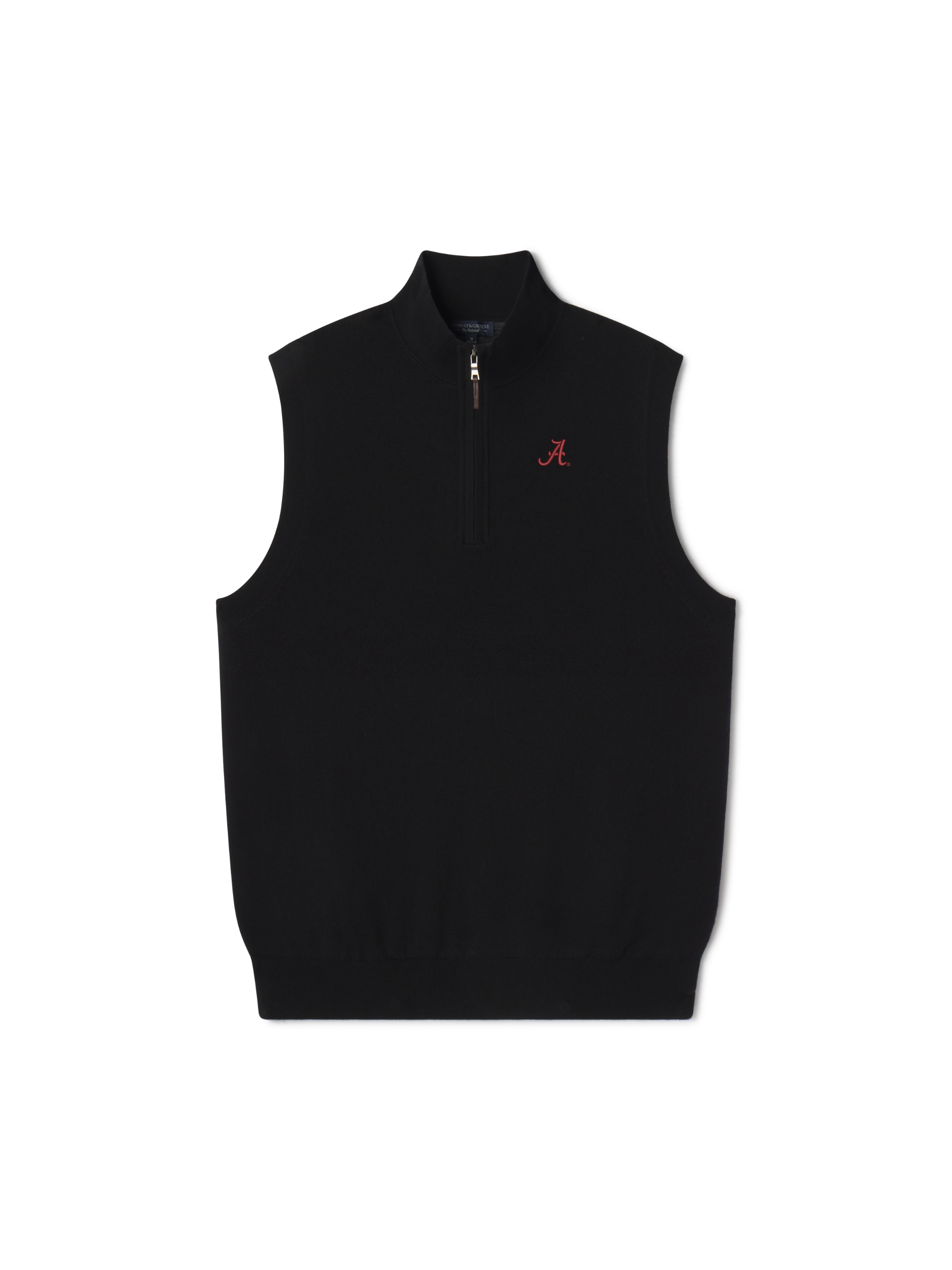 ALABAMA BARUFFA MERINO 1/4 Zip Vest | Premium Collegiate Wool Sweater for Men | Perfect for Campus Wear & Outdoor Activities