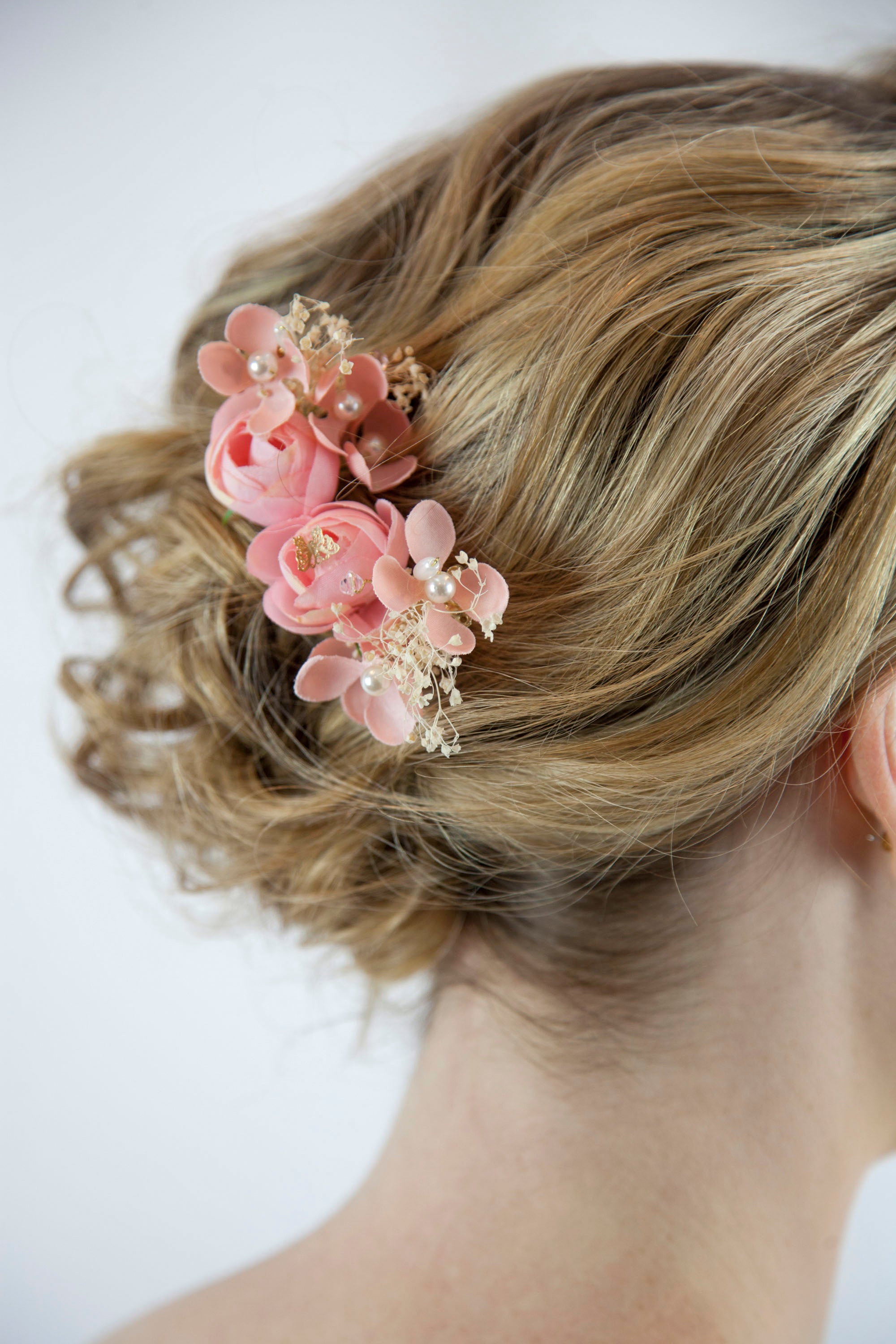 Elegant Bridal Flower Hair Pins Set of 2 - Pearl & Crystal Wedding Hair Accessories for Bride, Bridesmaids, Prom - Perfect for Weddings, Parties & Special Occasions