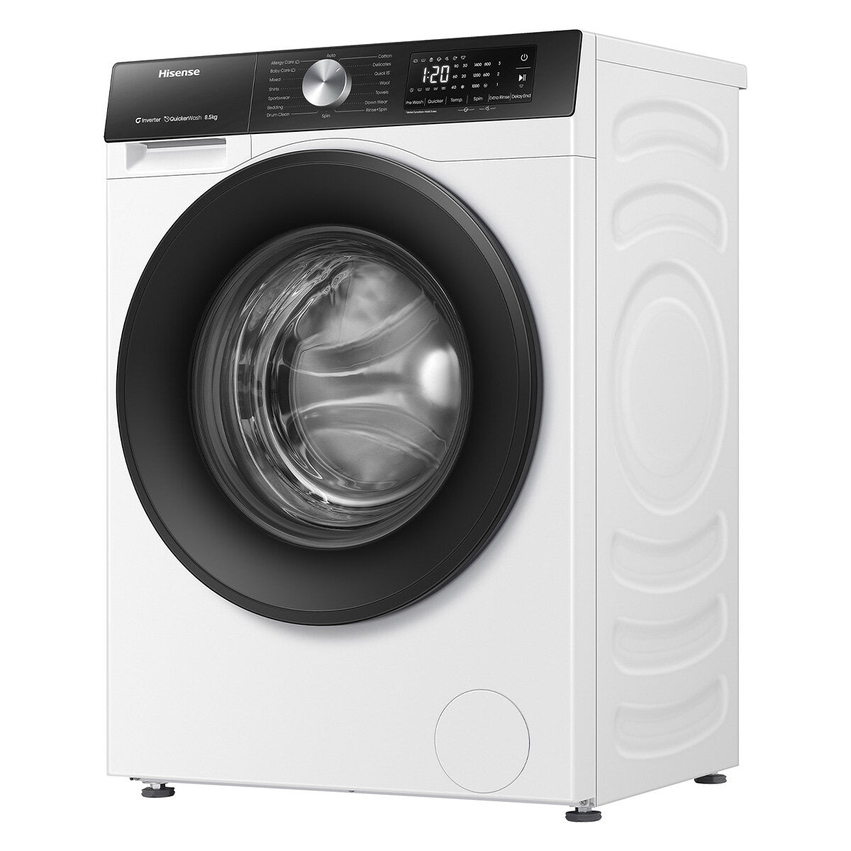 Hisense 8.5kg Series 3 Front Load Washing Machine HWF3S8514 - Energy Efficient, Quiet Operation for Apartments & Small Homes - Perfect for Laundry Rooms & Compact Spaces