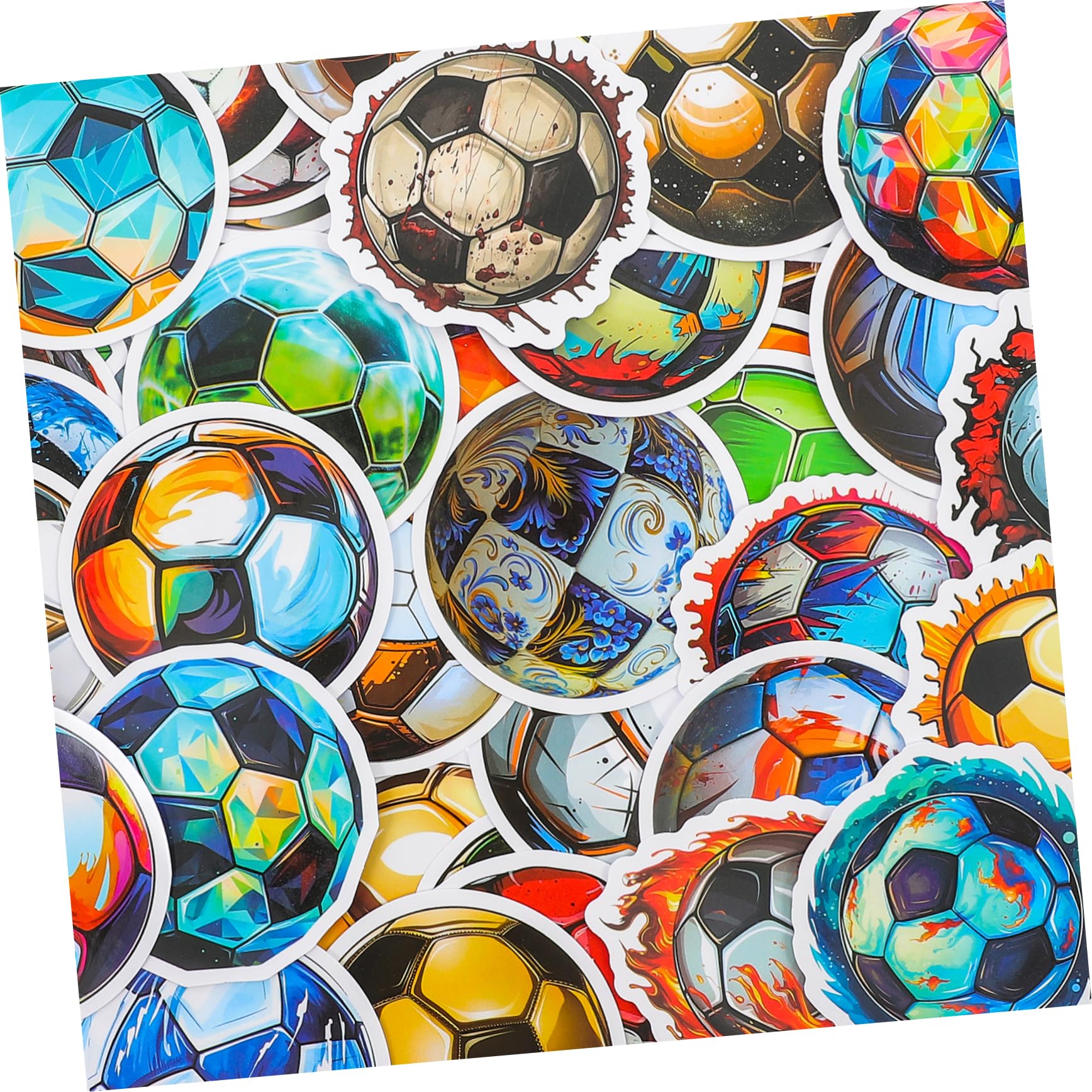 CORHAD 250 Pcs Football Stickers - Premium Soccer Stickers for DIY Sports Crafts, Waterproof Adhesive Ball Stickers for Scrapbooking, Team Spirit Decorations - Perfect for DIY Projects, School Activities & Sports Fan Collections