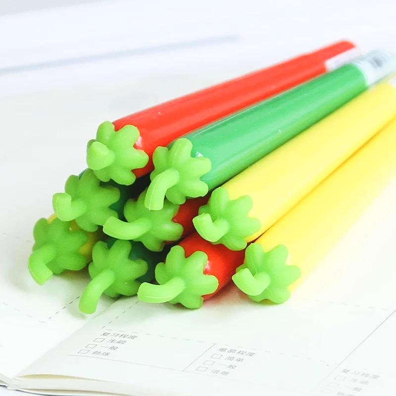 0.5mm Fine Tip Black Ink Chili Pepper Pen - Smooth Writing Gel Pen for Office, School, Note Taking & Gift Giving