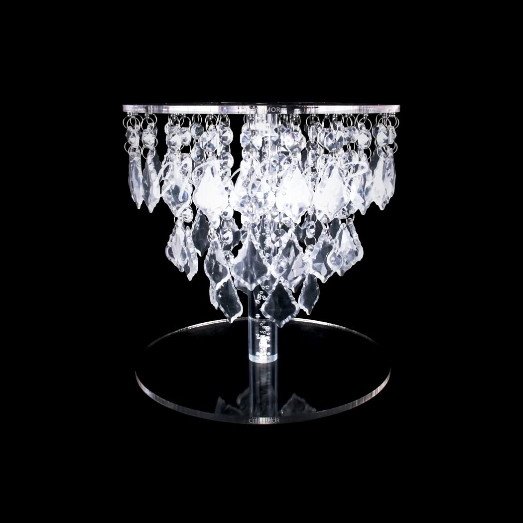 10 Inch Acrylic Crystal Cake Stand - Elegant Cupcake & Dessert Display for Weddings, Parties & Events - Perfect for Wedding Cake, Dessert Table & Party Decorations
