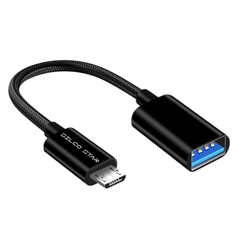 Silco 5in Micro USB to USB Female OTG Host Adapter Cable - Compatible with Samsung Galaxy J3 (2017), Z4, J7 Max & J7 Pro - Perfect for Data Transfer, Charging & Connecting Peripherals on The Go