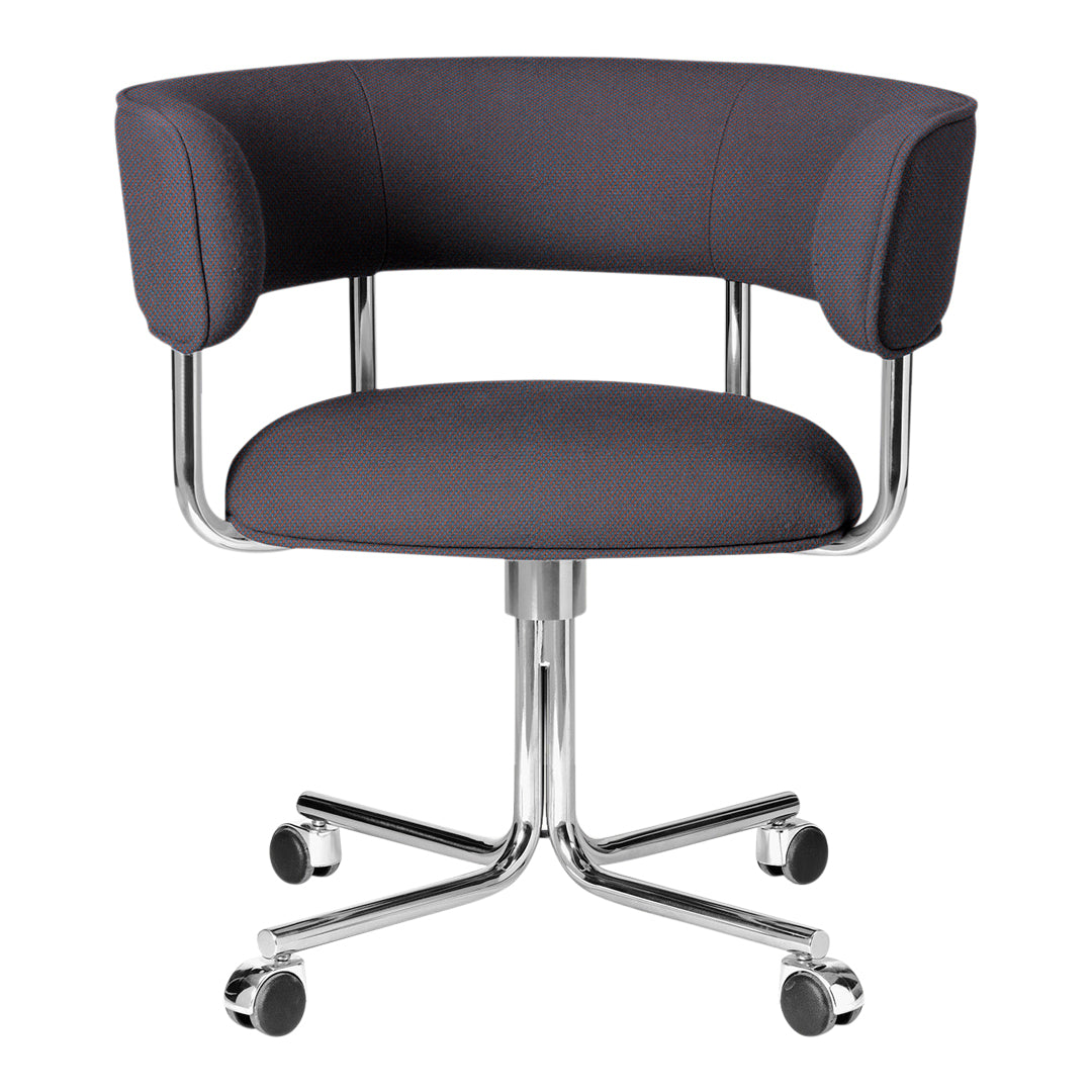 Swivel Dining Armchair with Wheels - Modern Rolling Chair for Kitchen, Dining Room & Office - Comfortable & Stylish Seating Solution