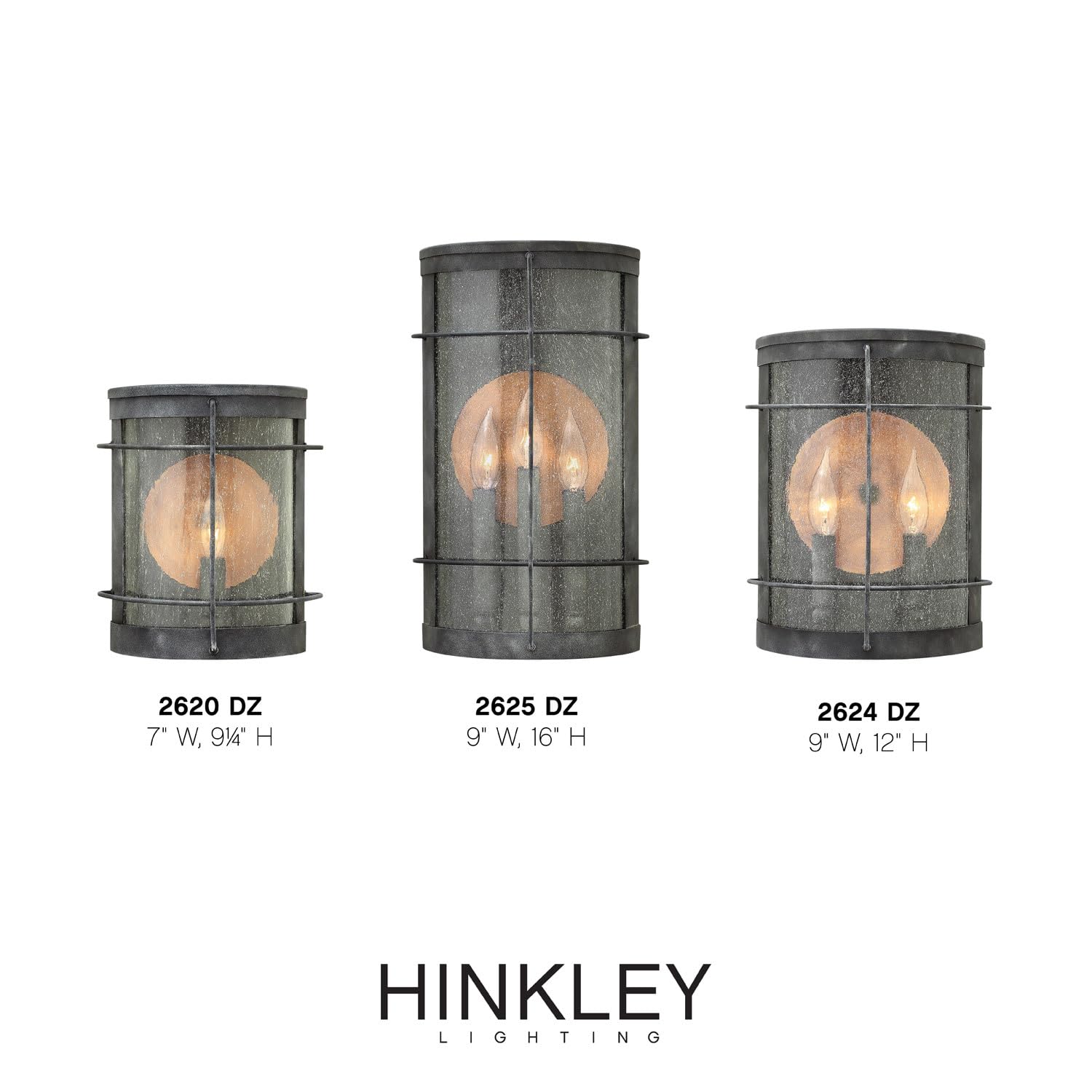 Hinkley Newport Collection Traditional One Light Small Outdoor Wall Mount - Aged Zinc Finish for Porch, Patio & Garden Lighting