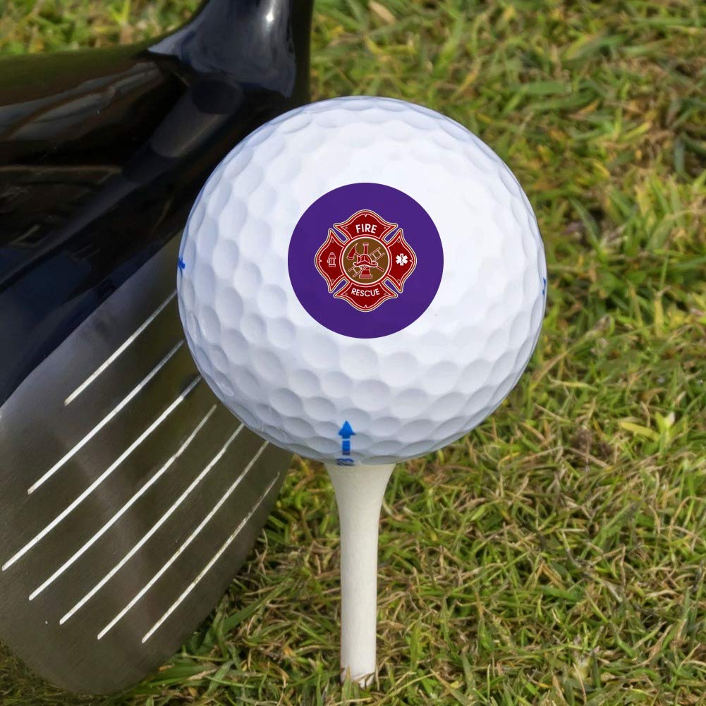 GRAPHICS & MORE Firefighter Fire Rescue Maltese Cross Novelty Golf Balls 3 Pack - Perfect for Golf Tournaments, Retirement Gifts & Firefighter Appreciation Events