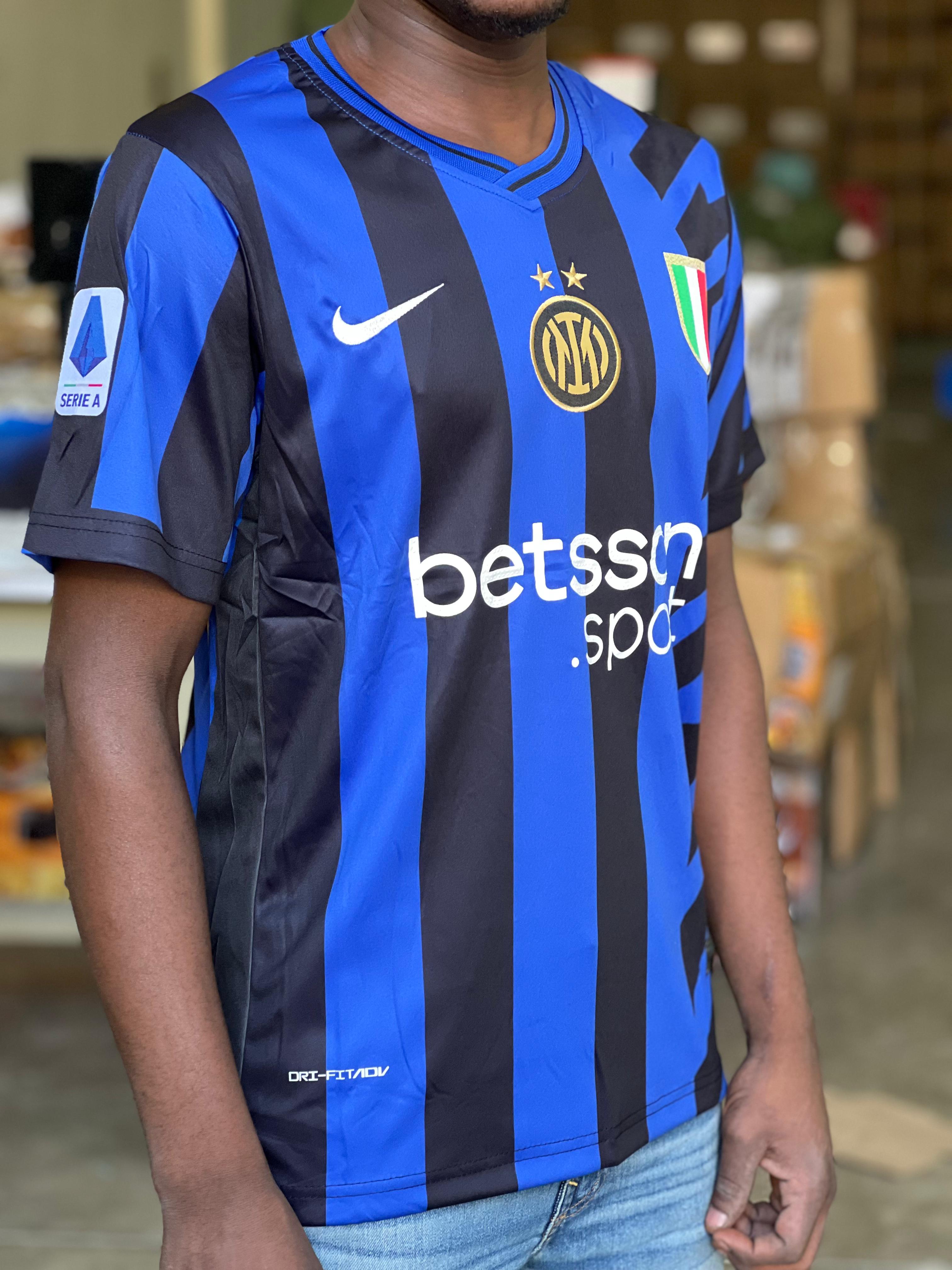 Official Inter Milan Home Jersey 2023-2024 - Authentic Fan Version Soccer Shirt for Men & Women - Perfect for Match Days & Football Gifts