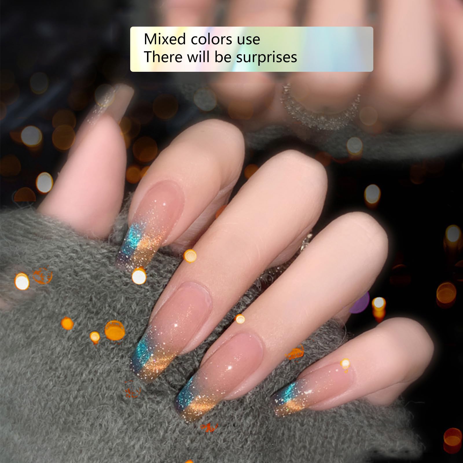 9D Cat Eye Magnetic Nail Polish Kit - 6 Glitter Gel Colors with Magnet for DIY Nail Art | Long Lasting, Professional Salon Quality | Perfect for Parties, Weddings & Special Occasions