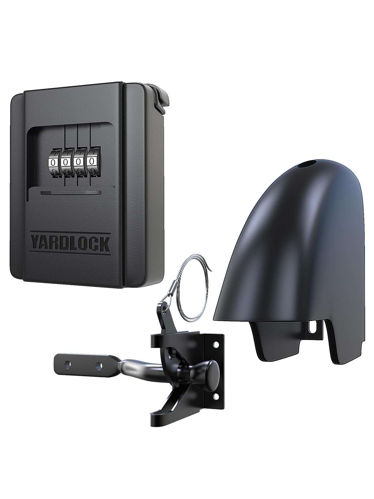 Keyless Gate Lock - Heavy Duty Secure Fence Lock with 2-Way Access - Durable Outdoor Security System (1-Pack) - Perfect for Backyard Gates, Driveway Entrances and Garden Fences