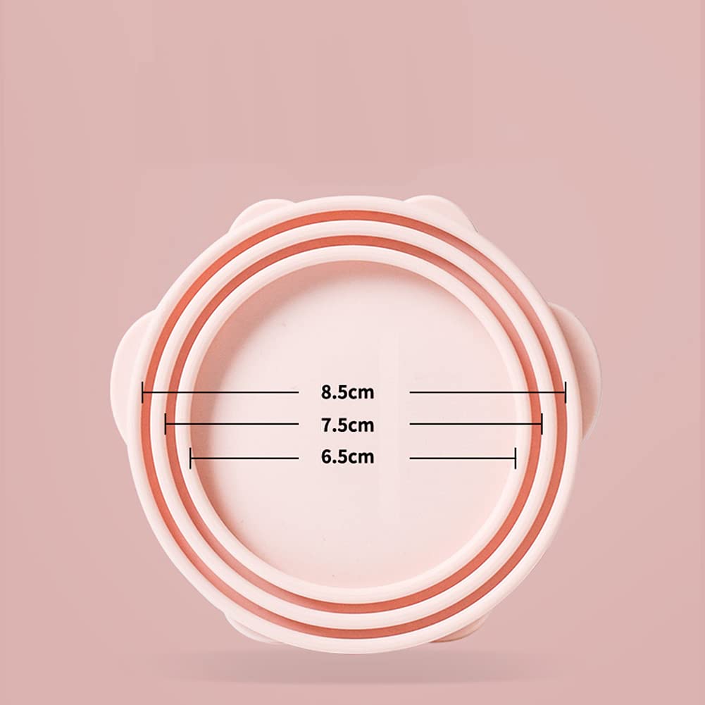 iHOO Silicone Pet Food Can Lids - Leakproof Covers for Dogs & Cats - Fits Multiple Canned Food Sizes - Includes Spoon (Set of 6) - Perfect for Fresh Food Storage & Travel Use