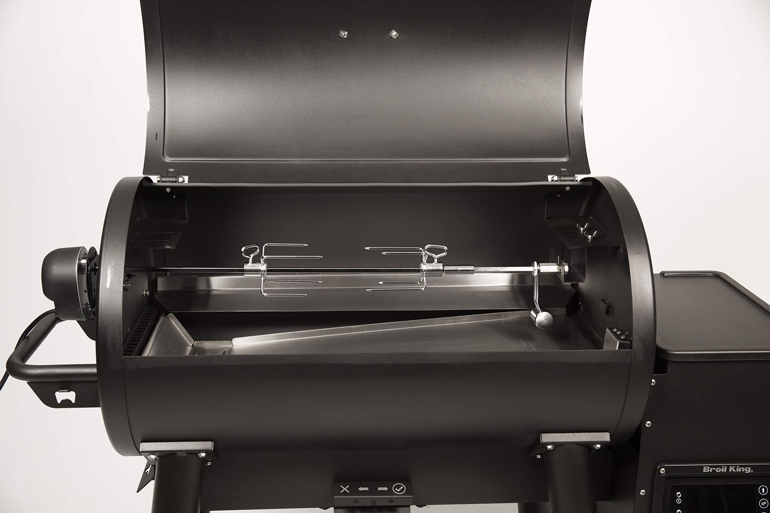 Broil King 60669 Premium Pellet Grill Rotisserie Kit - Silver & Black Stainless Steel Accessory for BBQ, Smoking & Rotisserie Cooking - Perfect for Backyard Grilling, Tailgating & Outdoor Parties