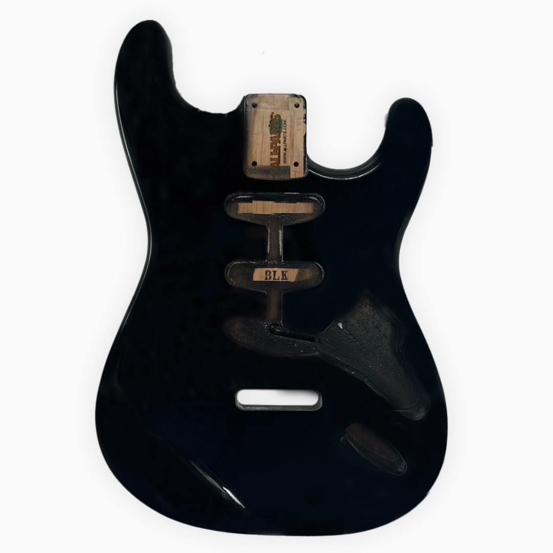 SBF-BK Black Replacement Body for Fender Stratocaster Guitar | Premium Quality Replacement Part for DIY Guitar Builds & Repairs | Perfect for Home Studios, Live Performances & Custom Guitar Projects