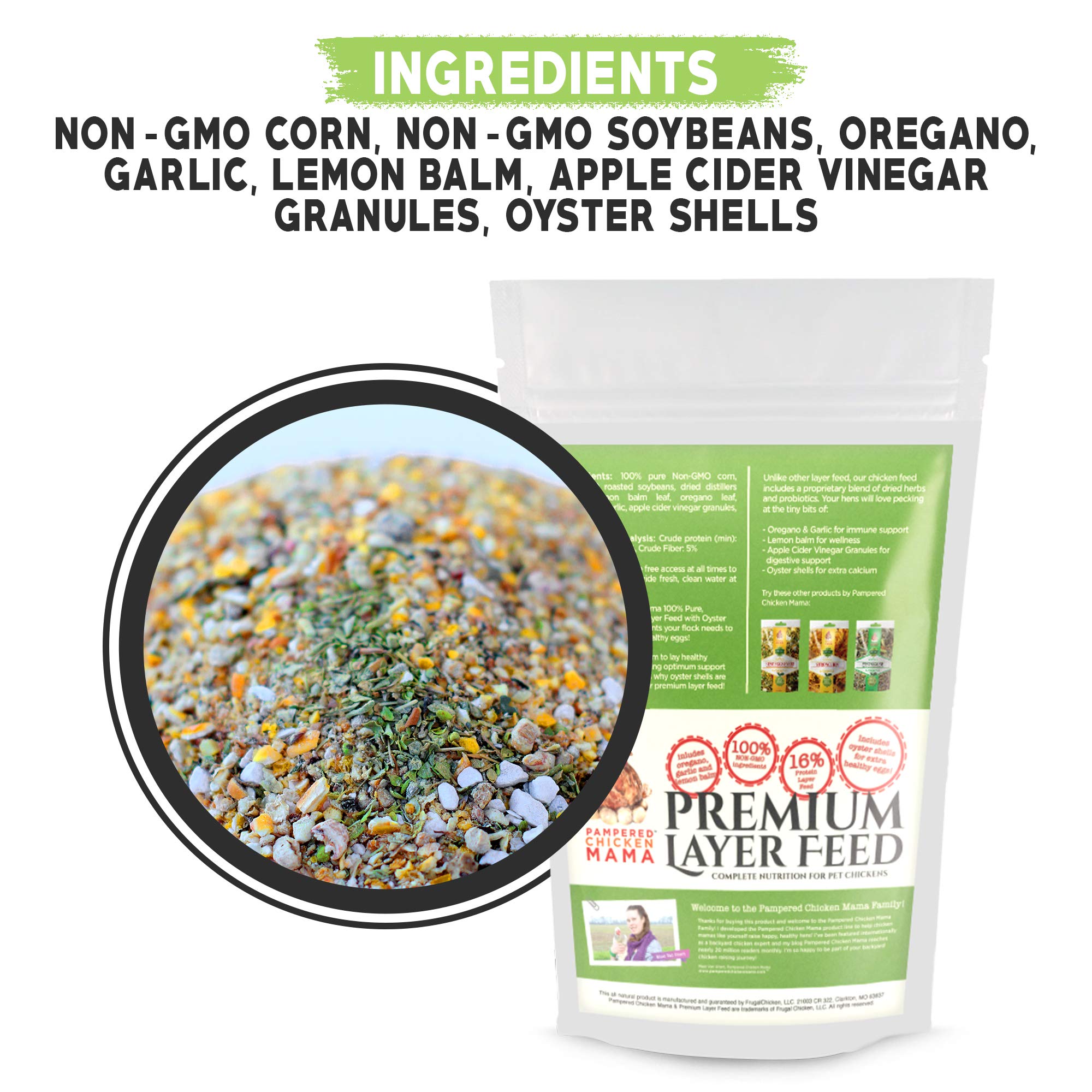 Premium Layer Feed Pellets for Backyard Chickens - High Protein & Calcium All-Natural Chicken Feed - 80lb Bag for Egg Laying Hens - Perfect for Healthy Eggs & Poultry Nutrition in Coops & Farms