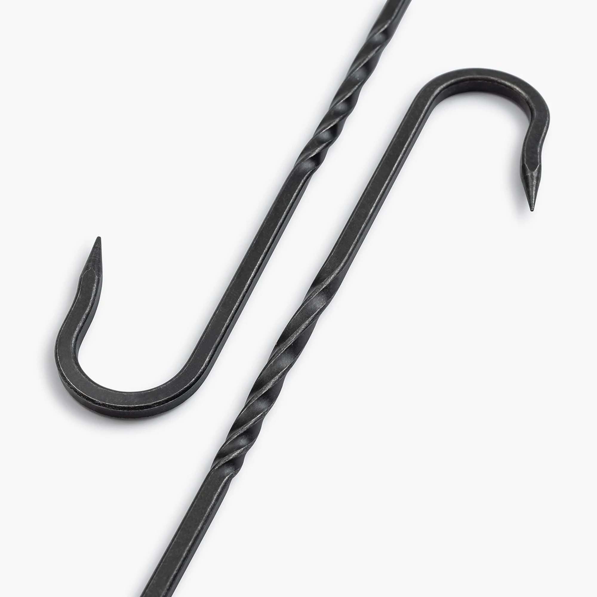 Premium Cowboy Grill S Hook and Chain Kit for Outdoor Cooking - Heavy Duty BBQ Grill Accessories for Camping, Backyard, and Tailgating Parties