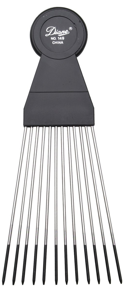 Diane Large Fan Pick Hair Comb - Black Hair Styling Tool with 2 Combs for Volume & Styling | Perfect for Updos, Braids & Special Occasions