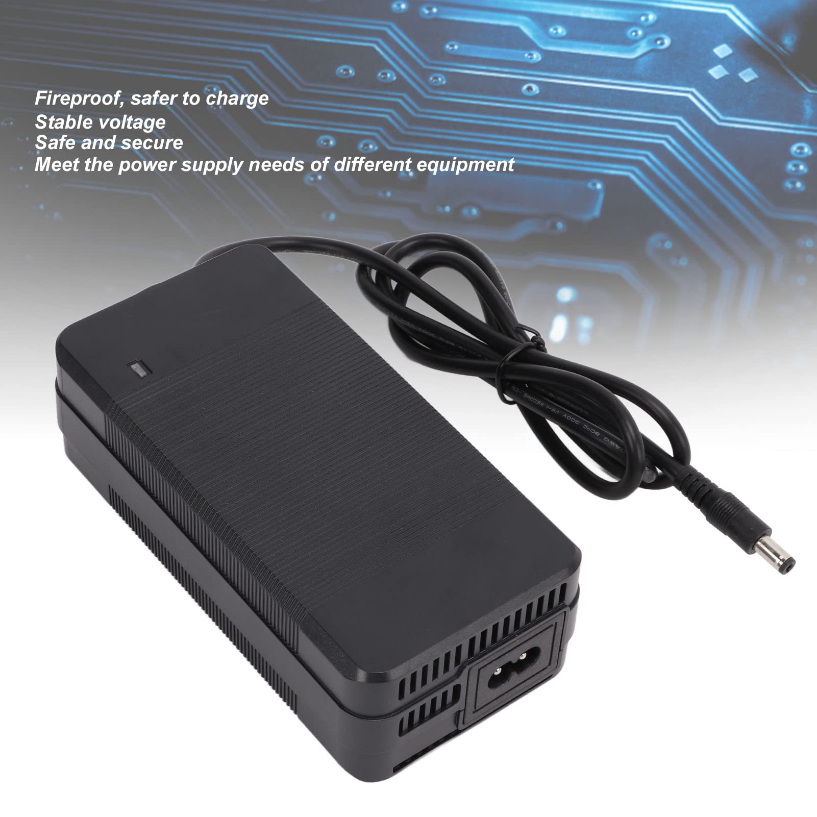 58.8V 2A Electric Scooter Charger Adapter with Fireproof Shell - Universal 100-240V Power Supply for E-Bikes, Hoverboards & Mobility Scooters - Perfect for Commuting, Campus Travel & Urban Exploration