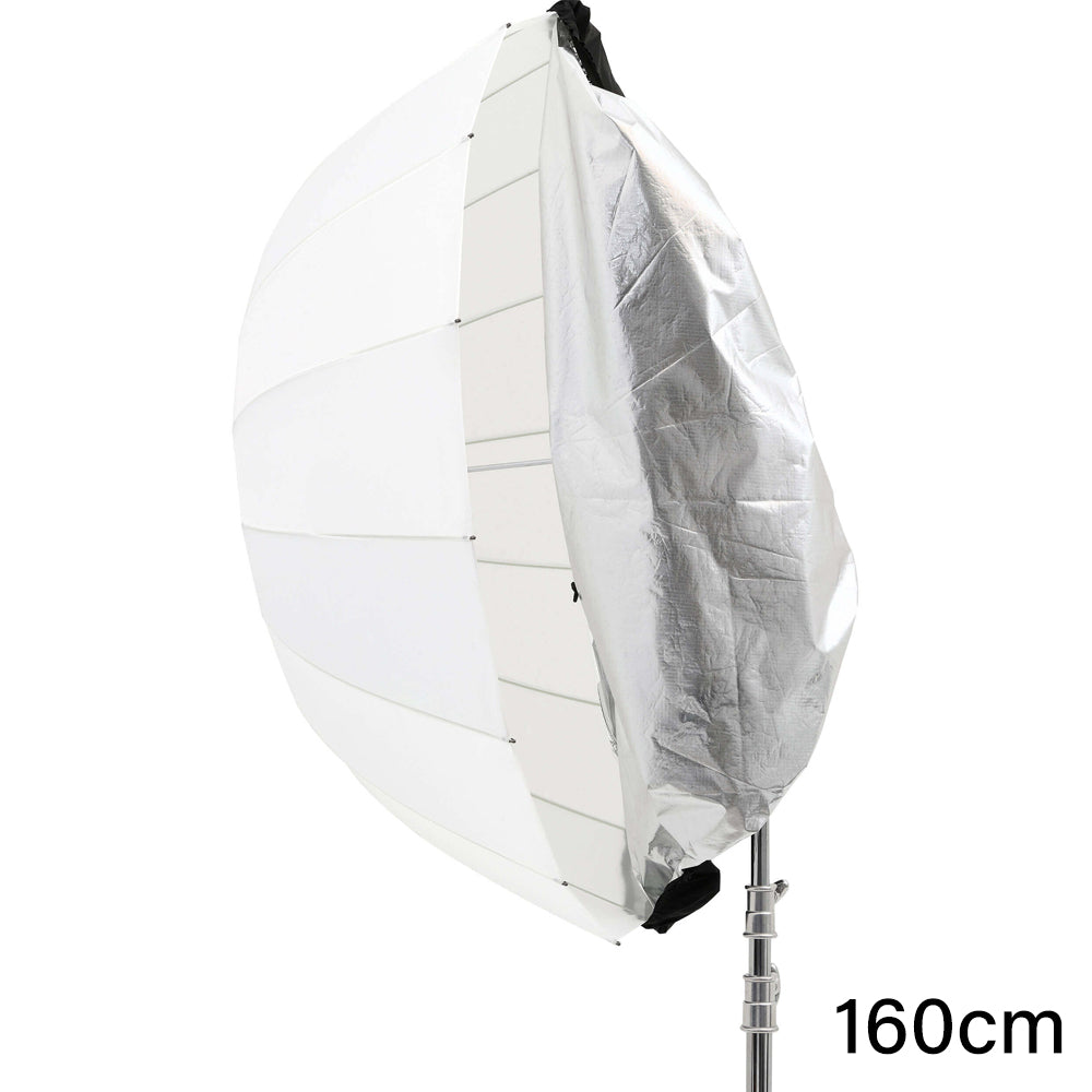 130cm Parabolic Shoot Through Umbrella with Black/Silver Cover - Professional Photography Lighting Modifier for Studio & Outdoor Portraits - Clearance Sale