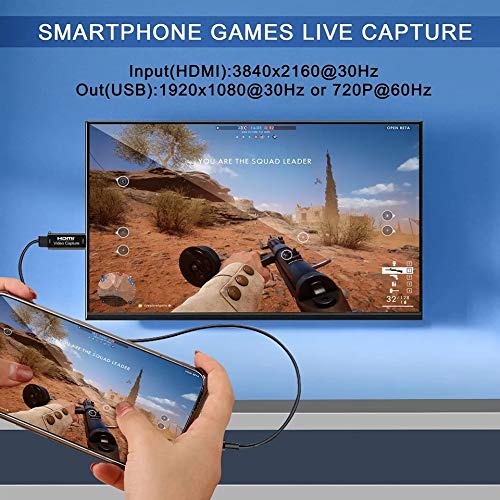 SUMPIGGER 4K HDMI Video Capture Card - USB 3.0/2.0 Compatible DSLR Camera Recorder for Live Streaming & Recording | 1080P HD Audio Video Grabber for Gaming, Podcasting, and Video Conferencing