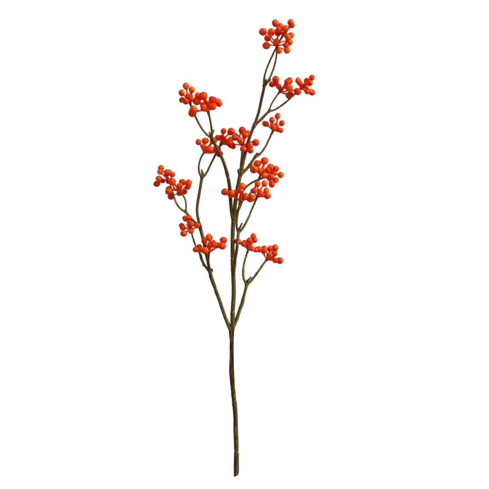 Kangqi Artificial Flower - 1Pc Fadeless DIY Fake Plant Plastic Floral Arrangement with Artificial Berry Stem for Home Decor, Wedding Centerpieces & Party Decorations