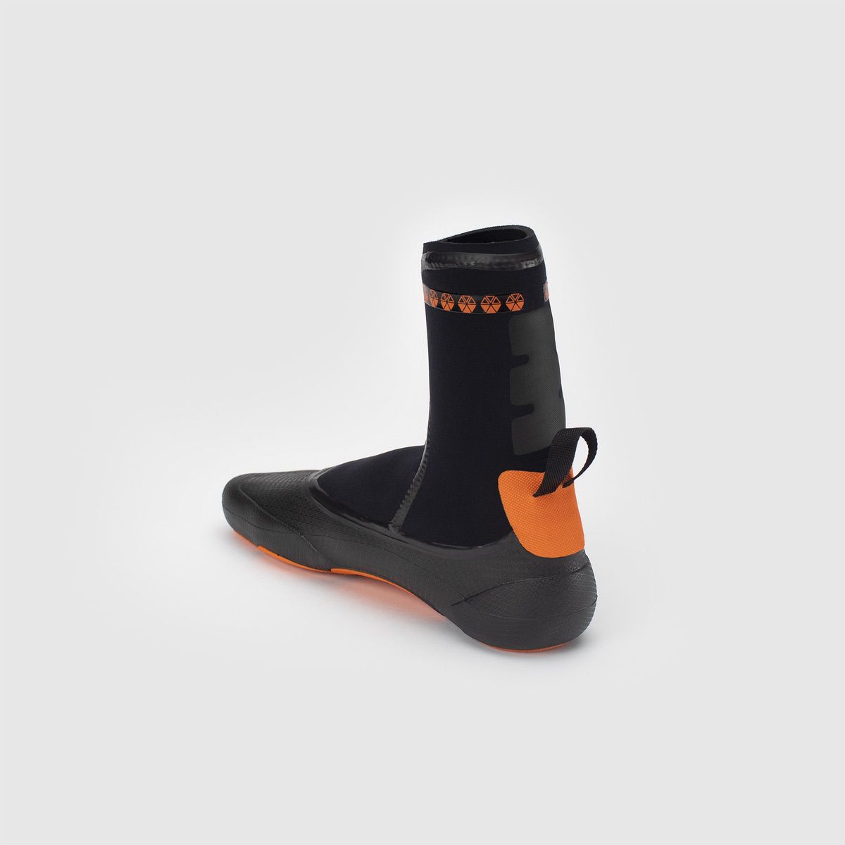 5mm SOLITE Neoprene Booties for Men & Women - Custom Black/Orange Scuba Diving Shoes with Heat Booster Socks | Warm Waterproof Footwear for Surfing, Kayaking, Snorkeling & Winter Activities