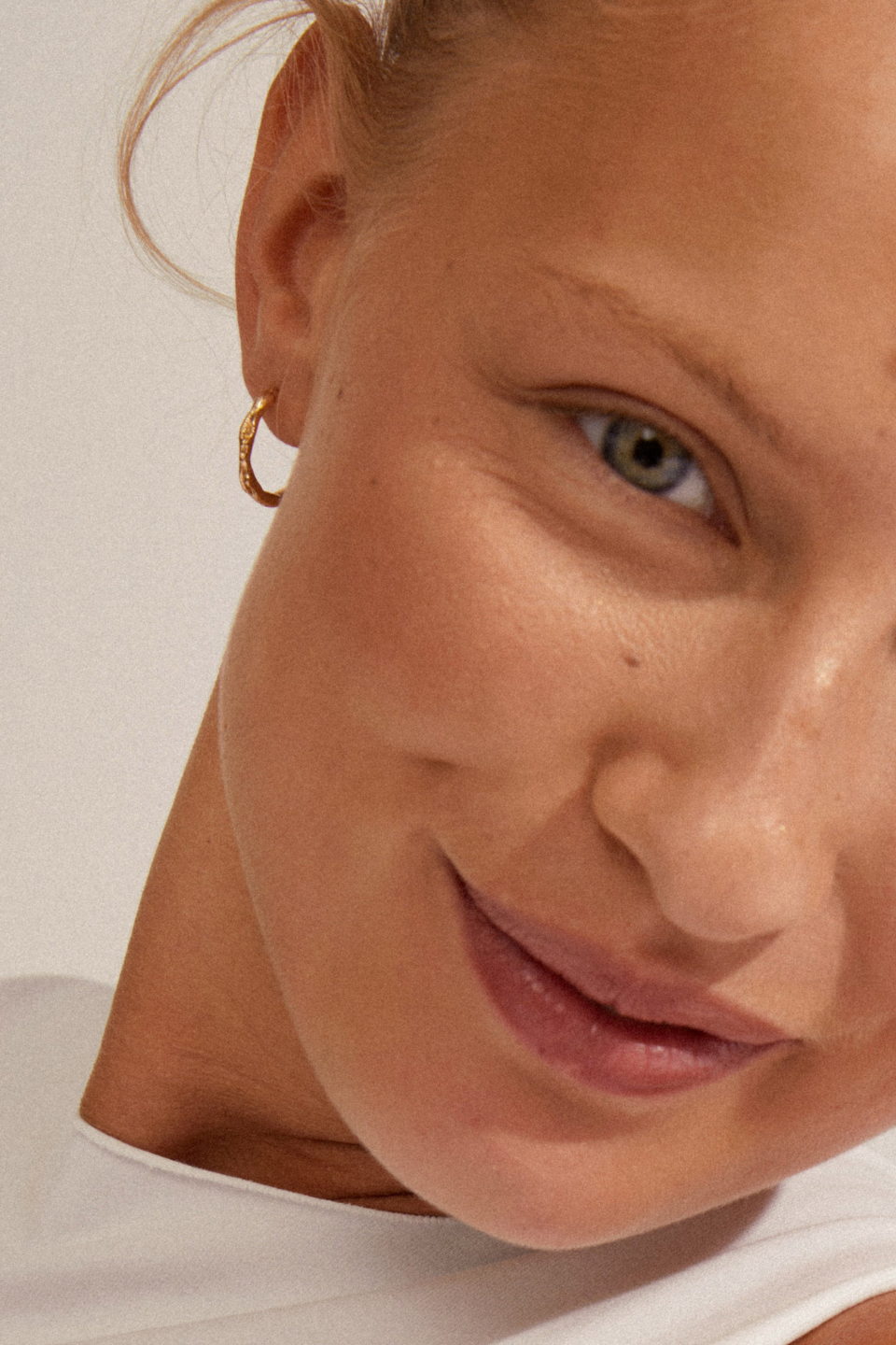 Recycled Organic Shaped Large Gold Plated Hoop Earrings for Women | Sustainable Fashion Jewelry | Perfect for Parties, Weddings & Everyday Wear
