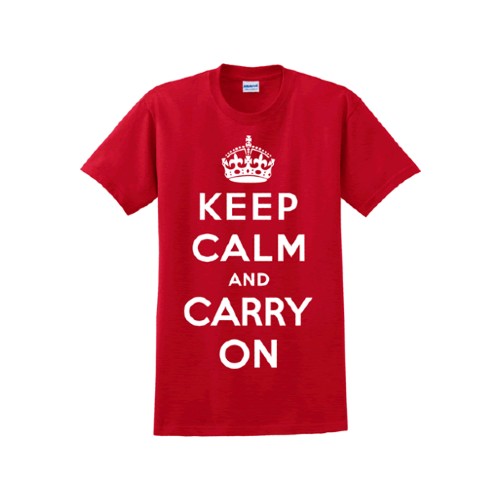 Keep Calm And Carry On T-Shirt - Vintage British Slogan Tee for Men & Women - Casual Wear, Gym, Travel & Everyday Outfits