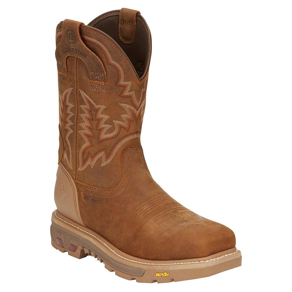 Justin Boot Company Men's Commander Montana Rust Waterproof 11
