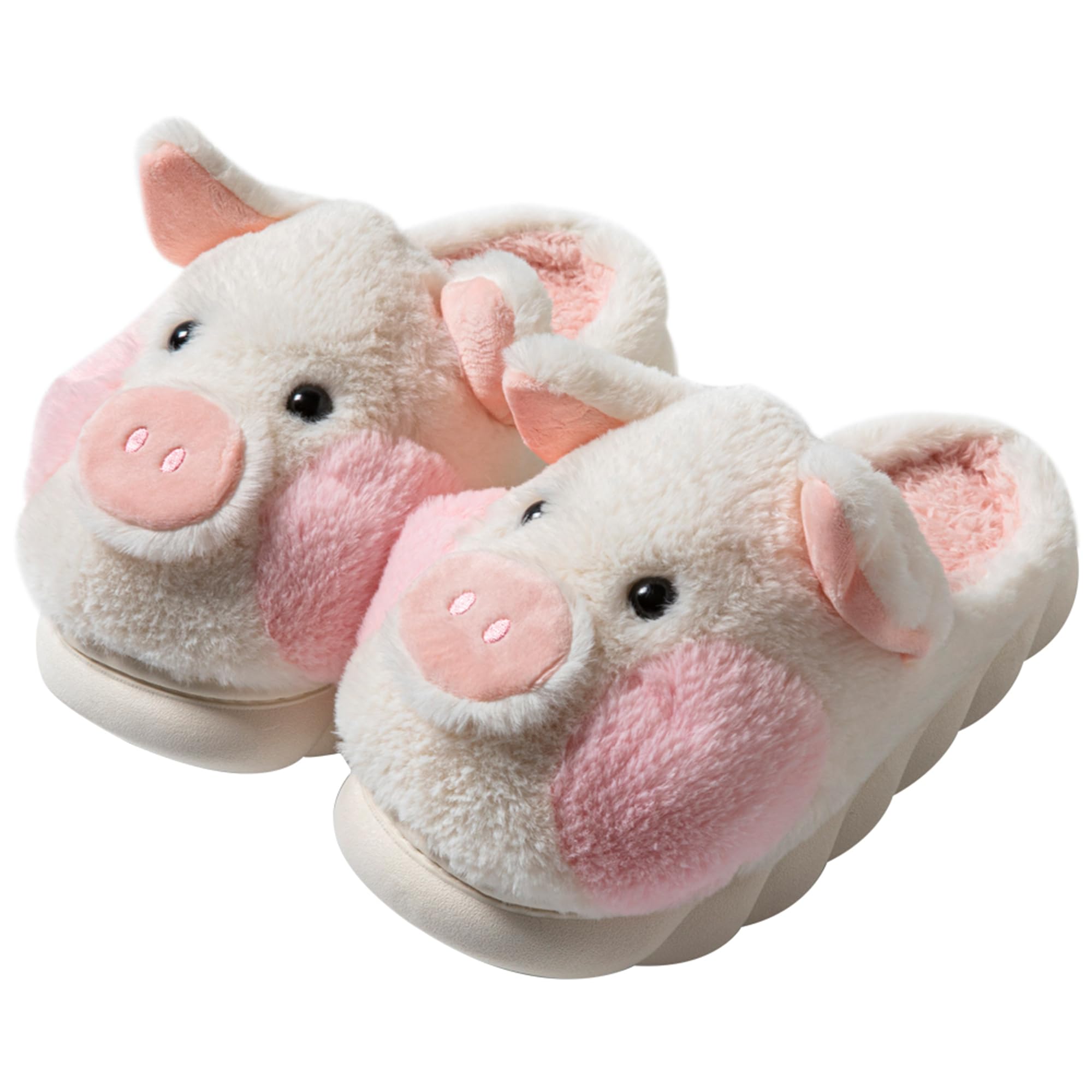 **Cozy Pig Plush Slippers for Women - Soft Cotton Home Shoes, Cute Animal House Slippers for Indoor Comfort & Relaxation**    *(Perfect for lounging at home, cozy nights, or as a fun gift for animal lovers!)*